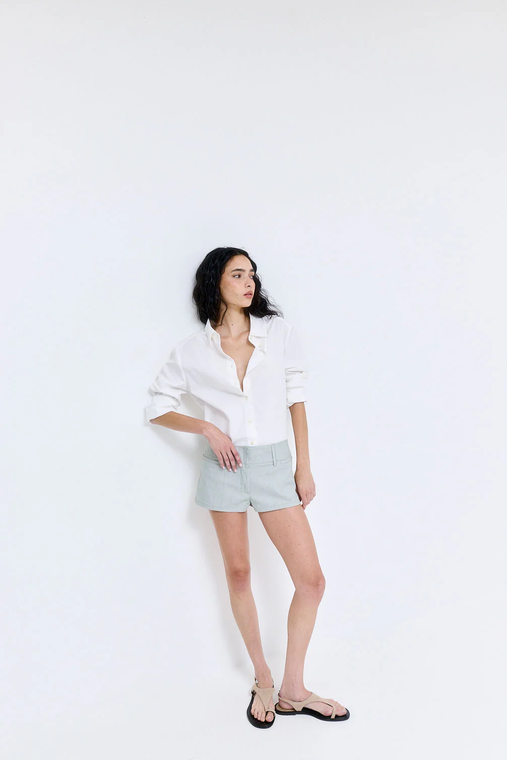 Striped Drill Shorts - Image 3
