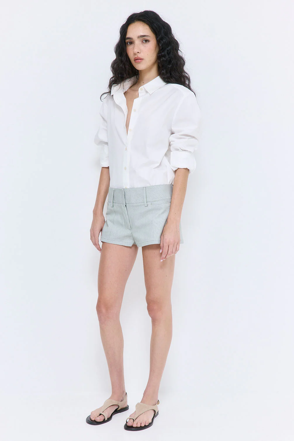 Striped Drill Shorts - Image 4