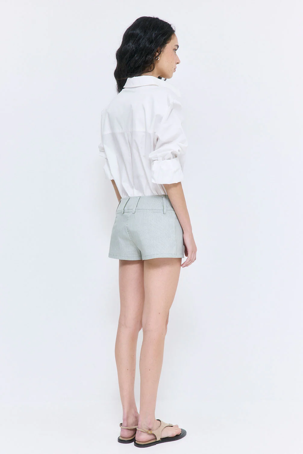 Striped Drill Shorts - Image 5
