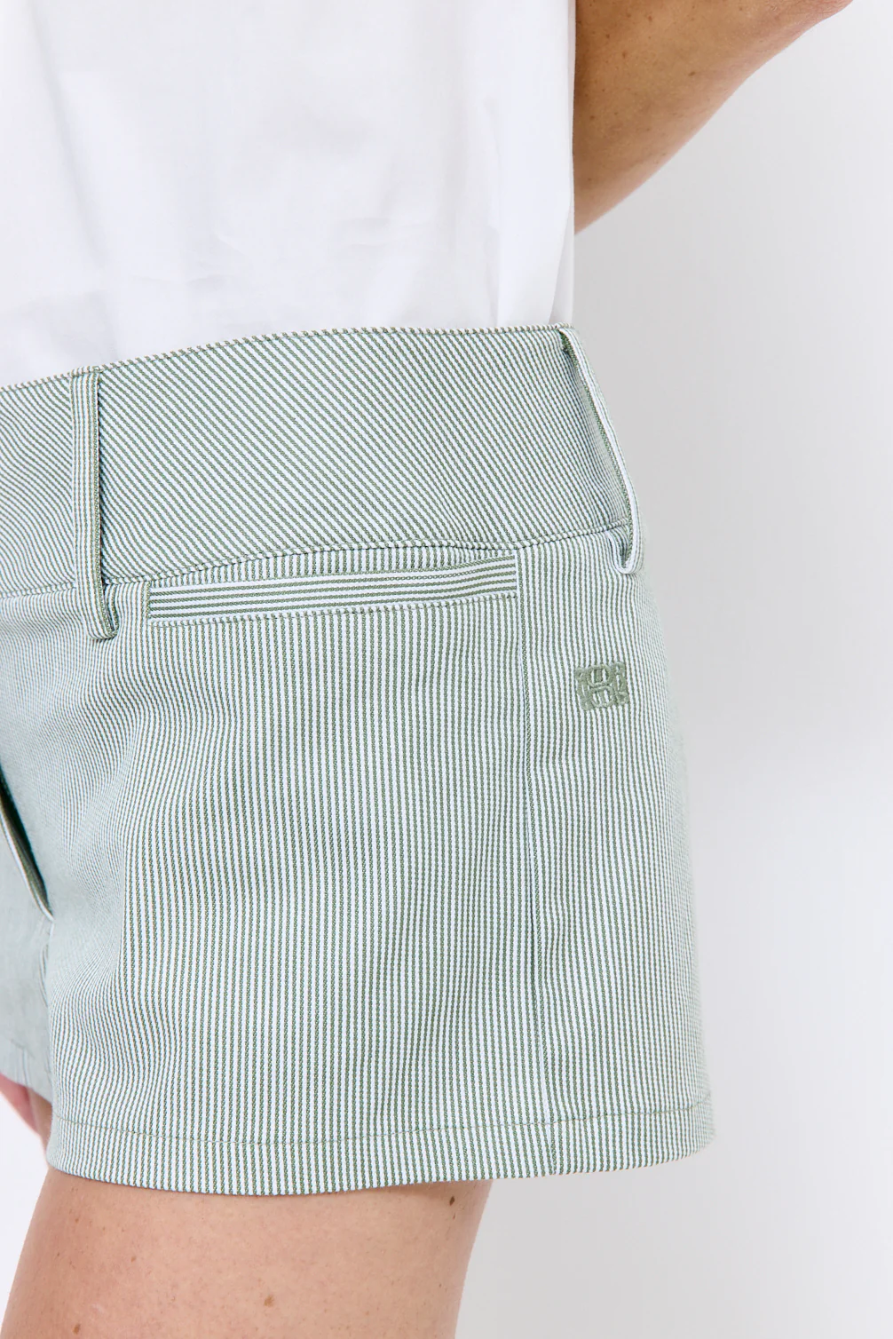 Striped Drill Shorts - Image 6