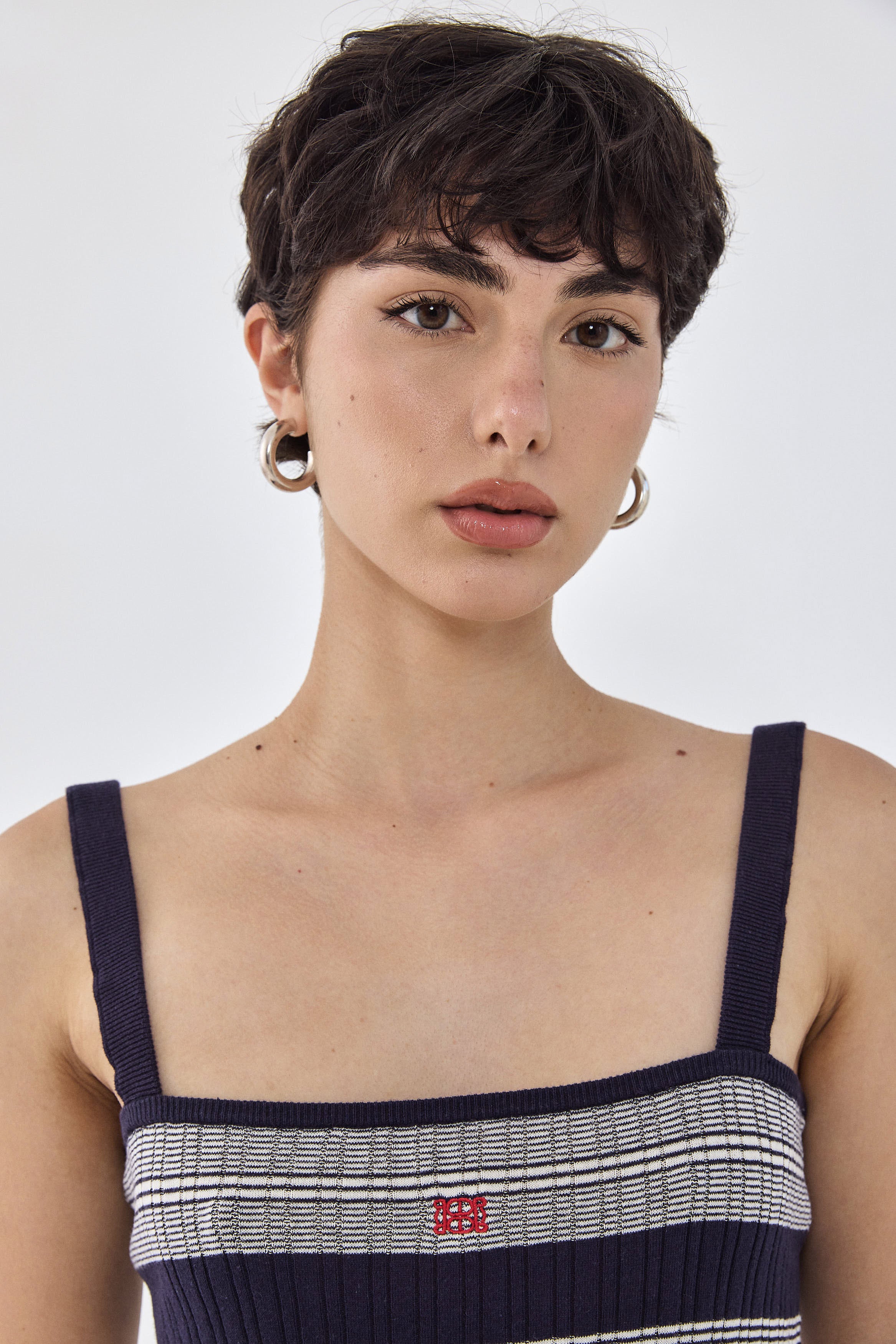 Striped Ribbed Cami Tank Top - Image 6