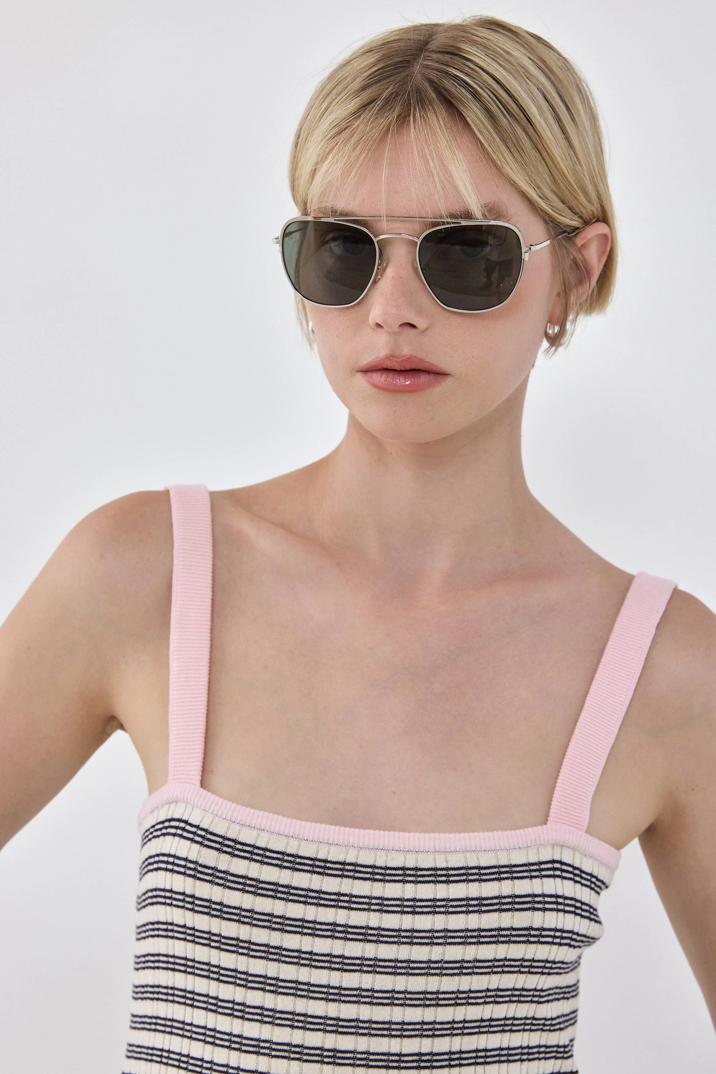 Striped Ribbed Cami Tank Top - Image 7