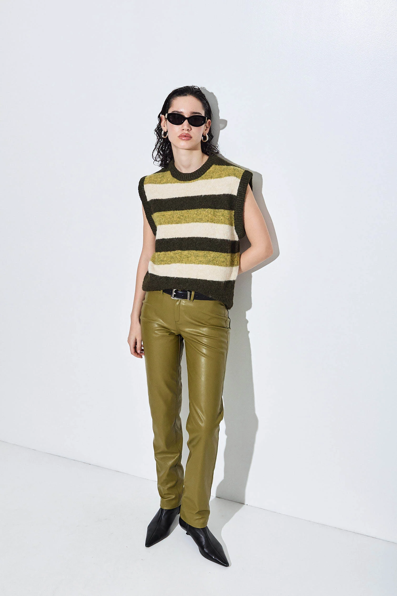 Fuzzy Striped Vest - Image 3