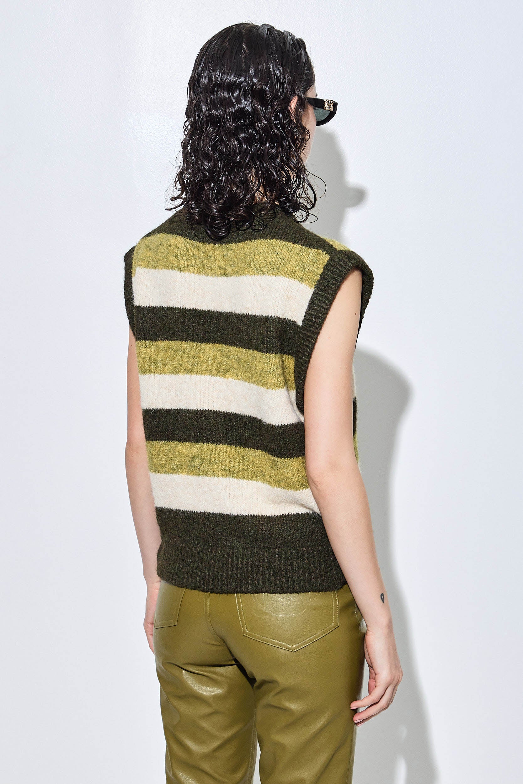 Fuzzy Striped Vest - Image 5