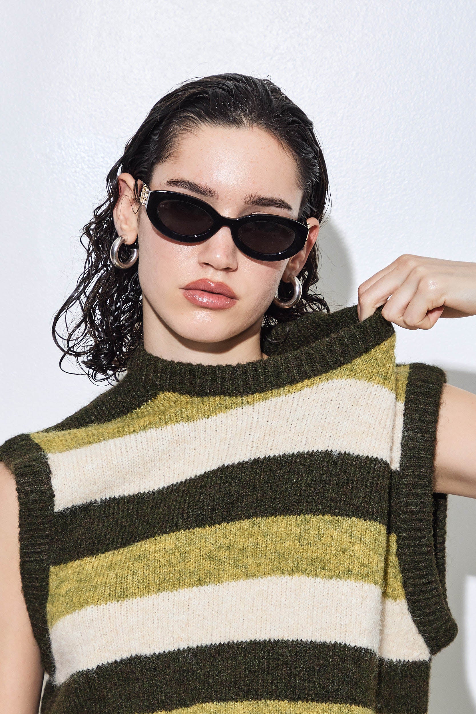 Fuzzy Striped Vest - Image 6