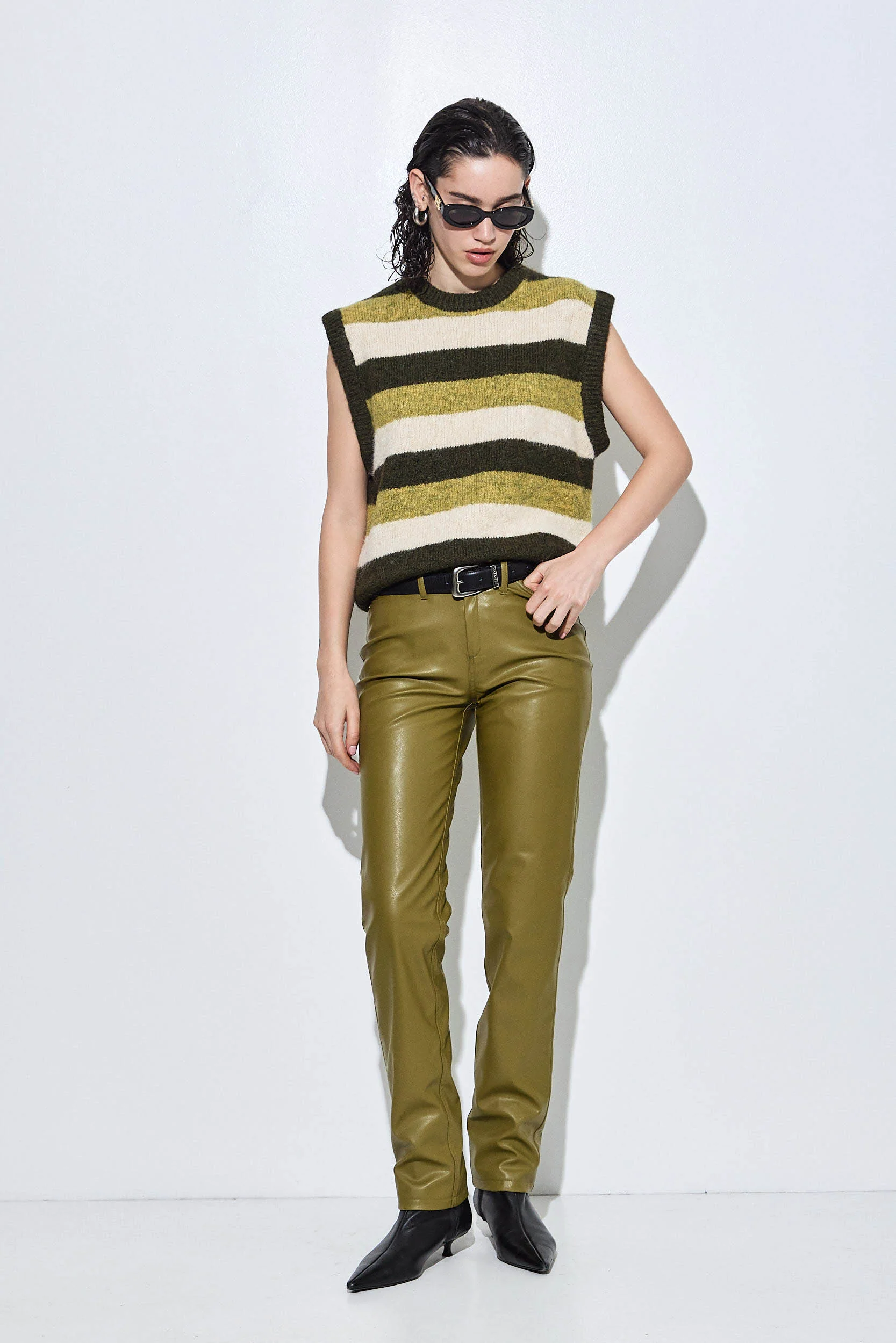 Fuzzy Striped Vest - Image 7
