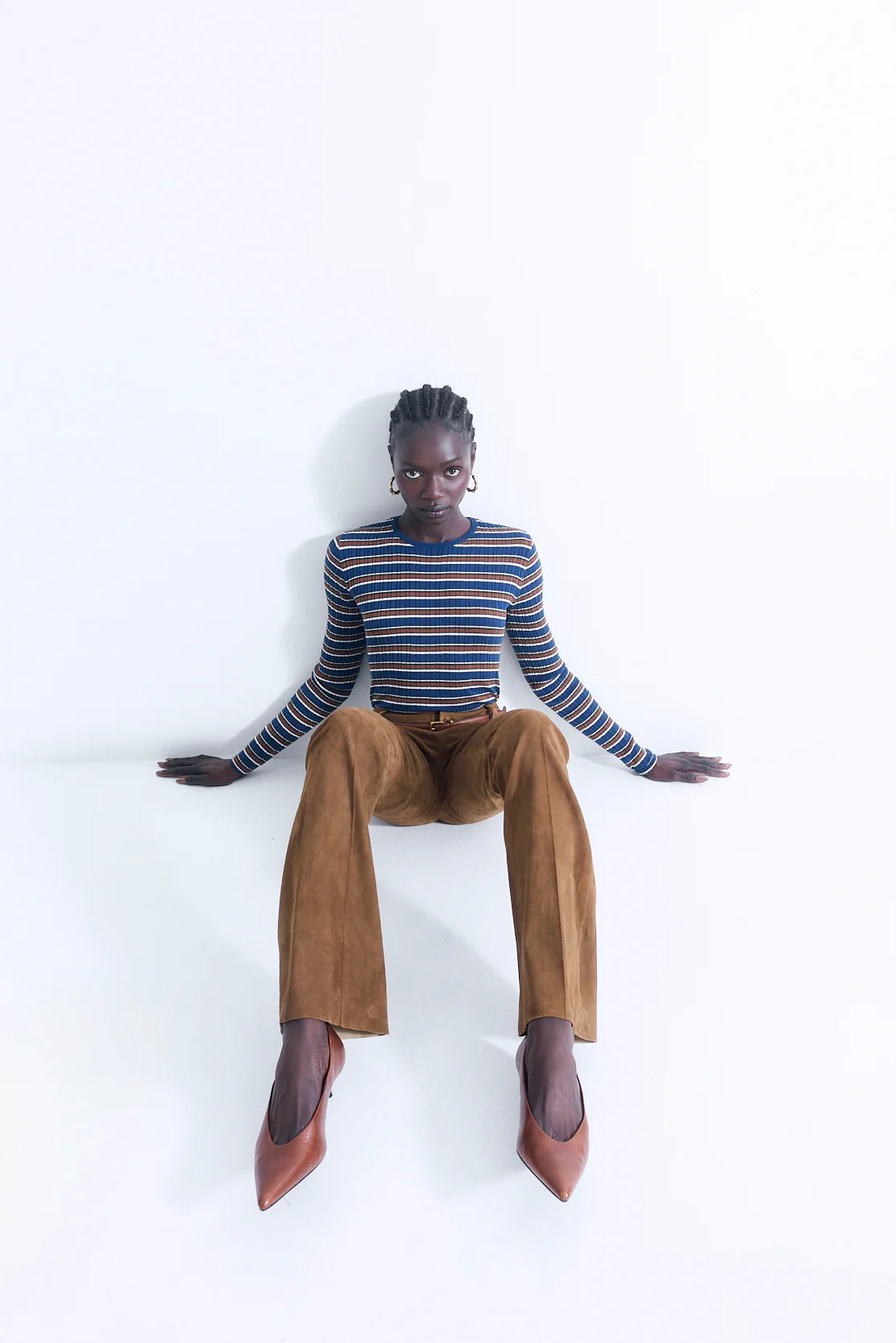 Suede Bootcut Pants - Image 3