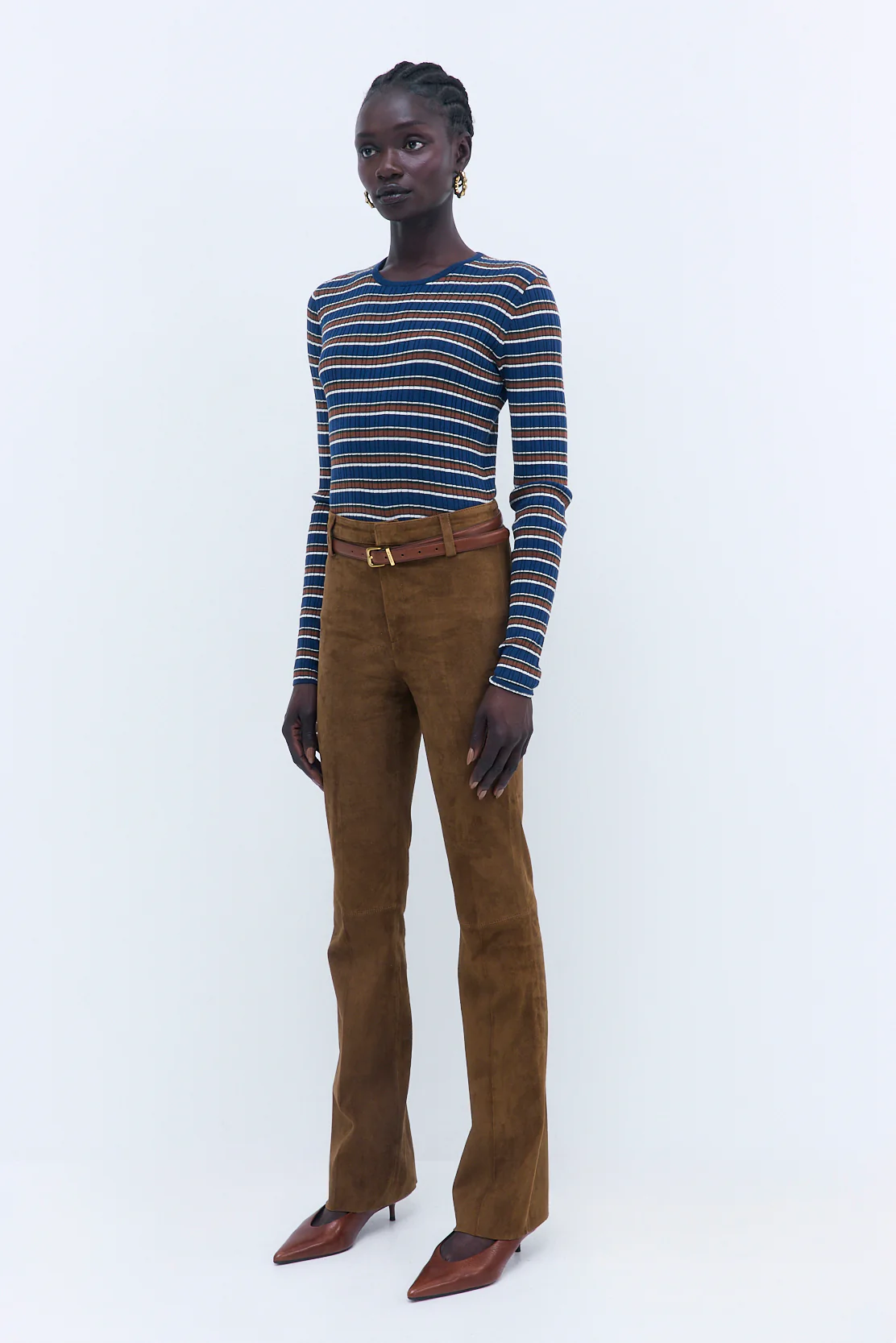 Suede Bootcut Pants - Image 4
