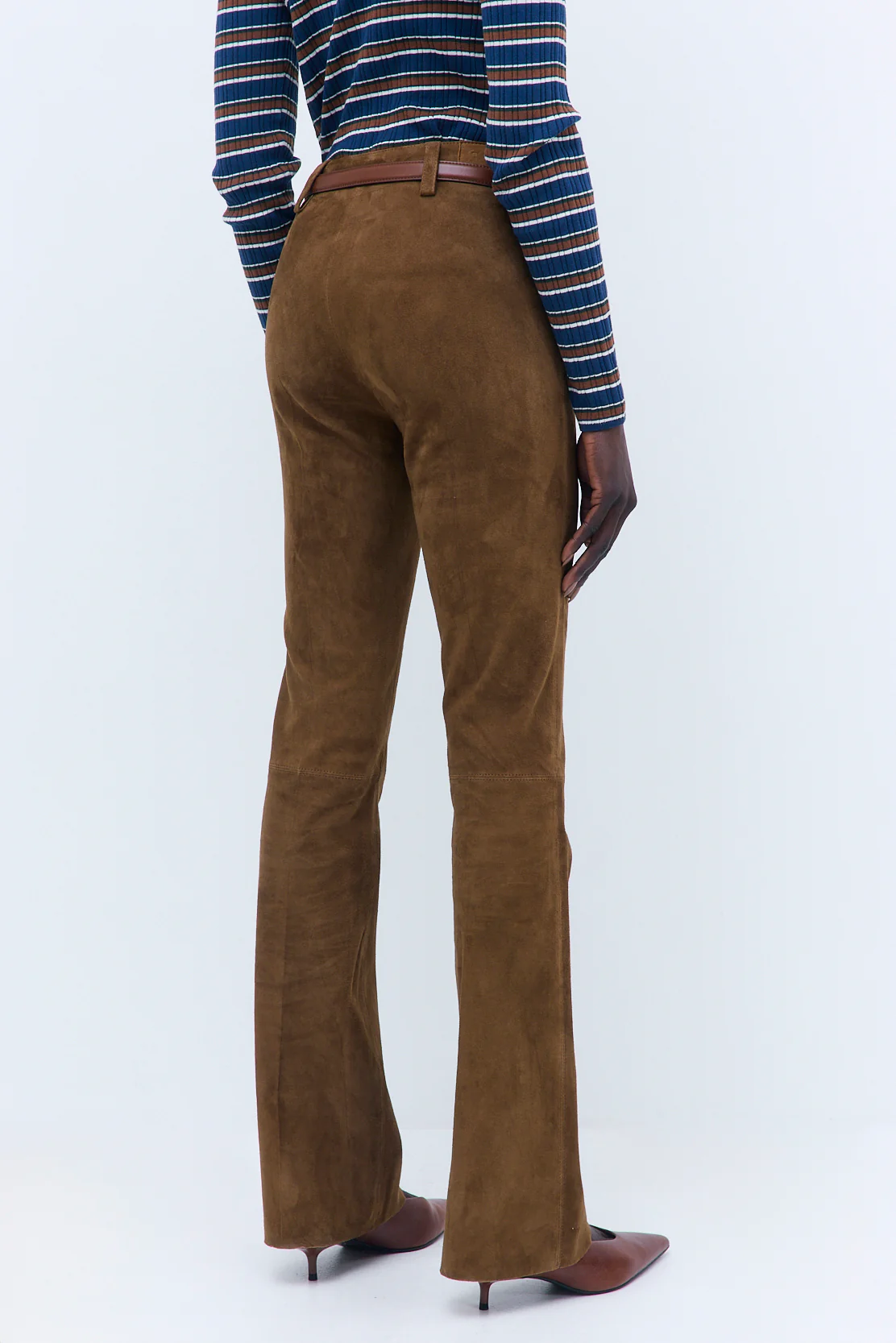 Suede Bootcut Pants - Image 5