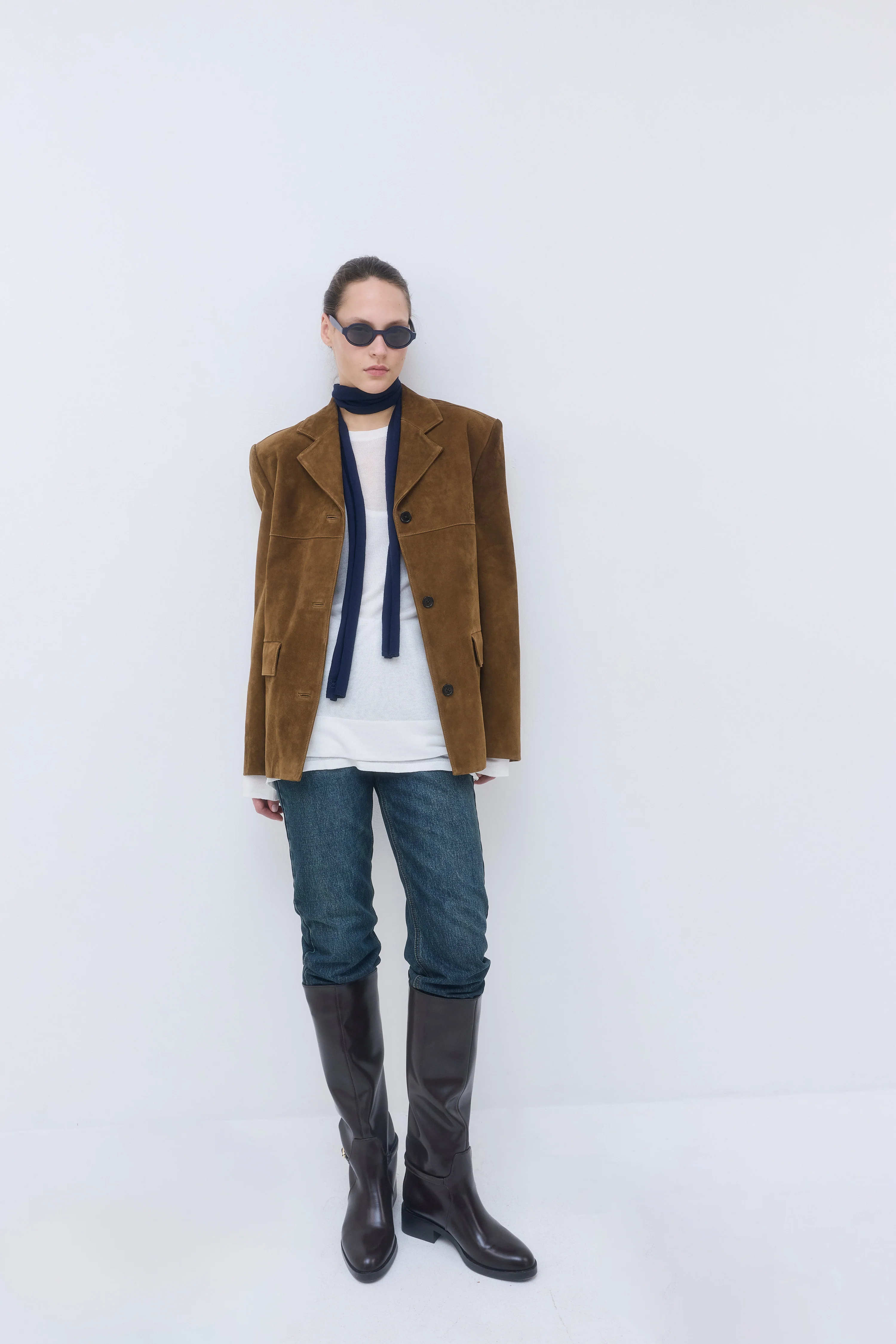 Suede Leather Blazer - Image 3
