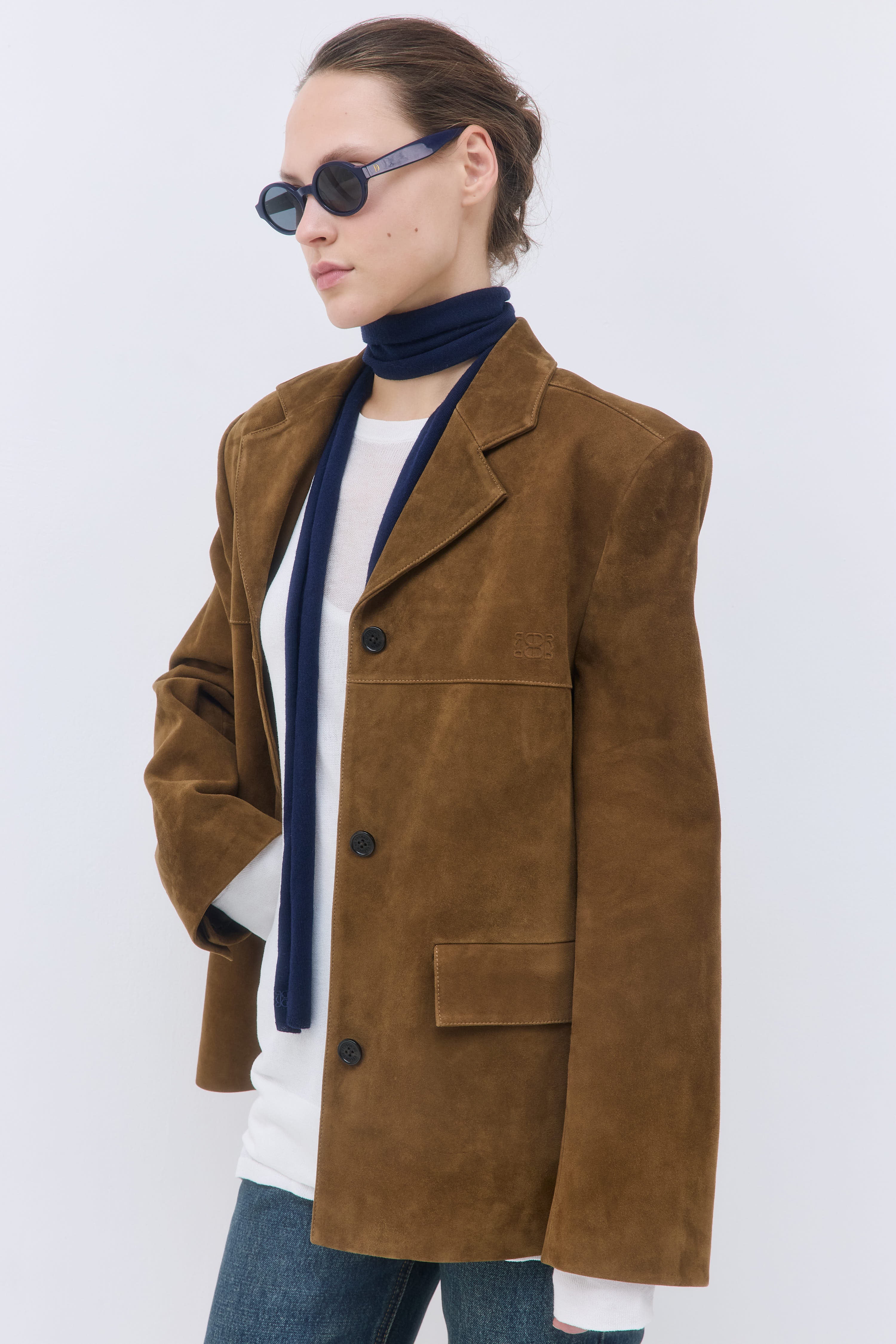 Suede Leather Blazer - Image 4