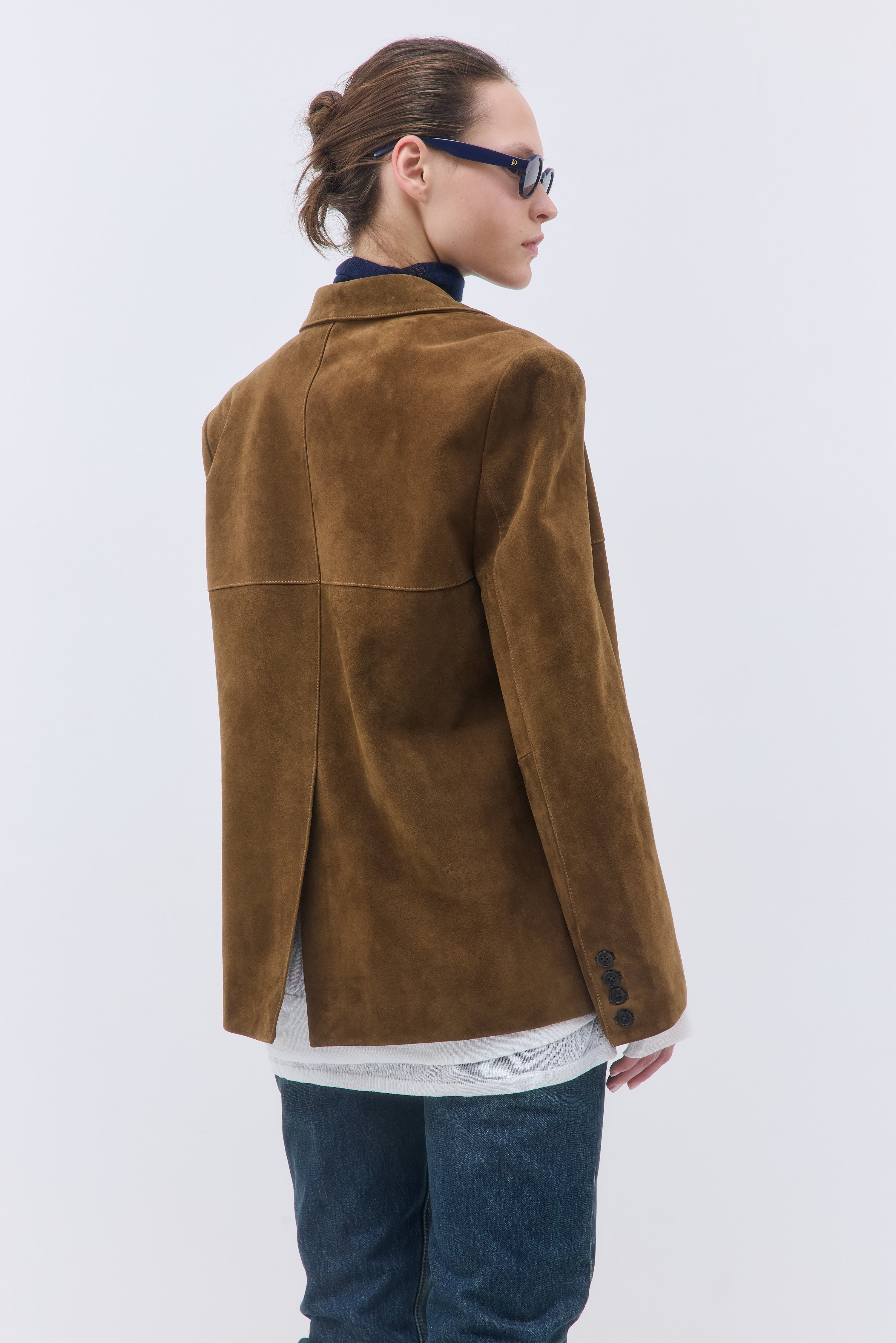 Suede Leather Blazer - Image 5