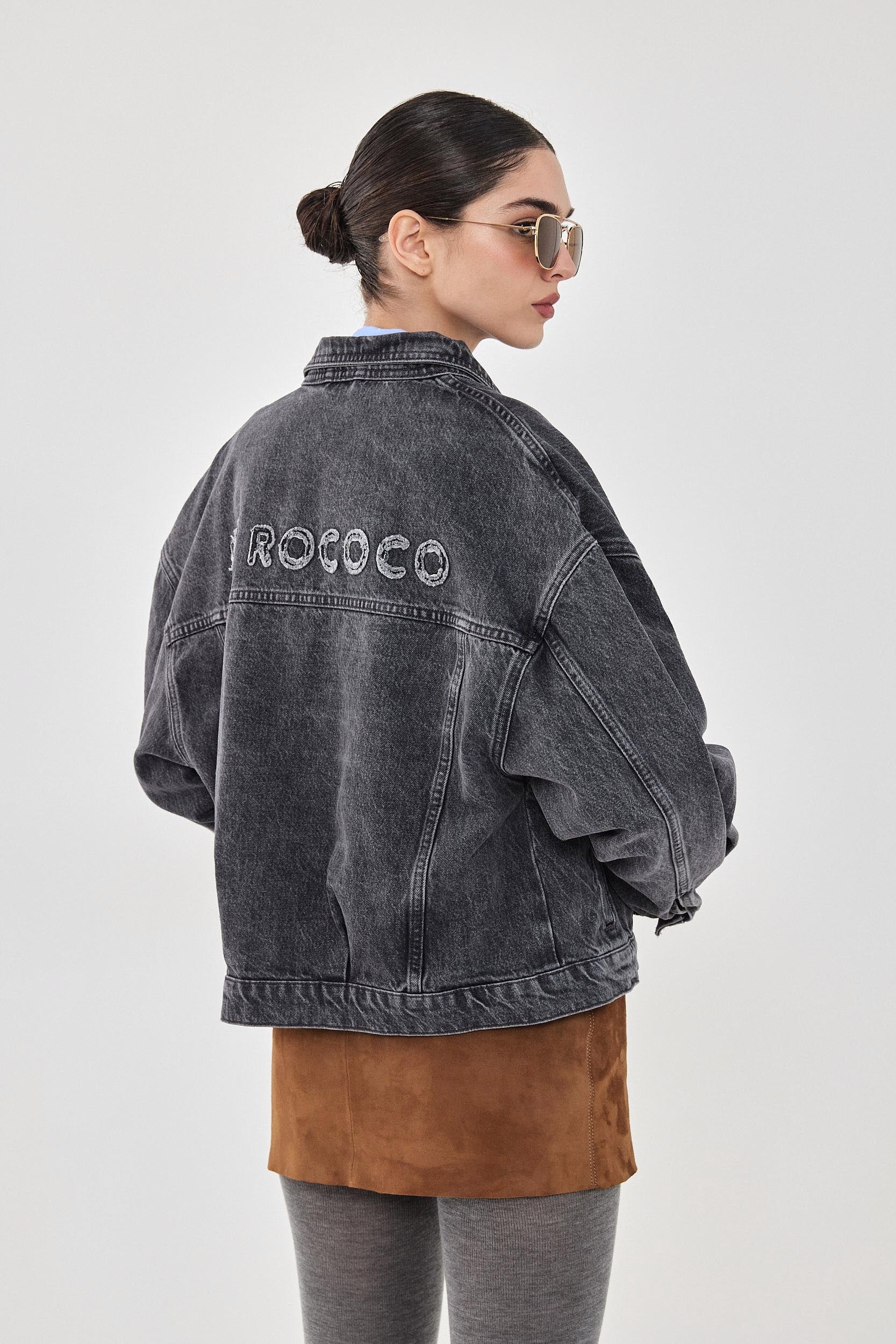 Oversized Boxy Denim Jacket - Image 5
