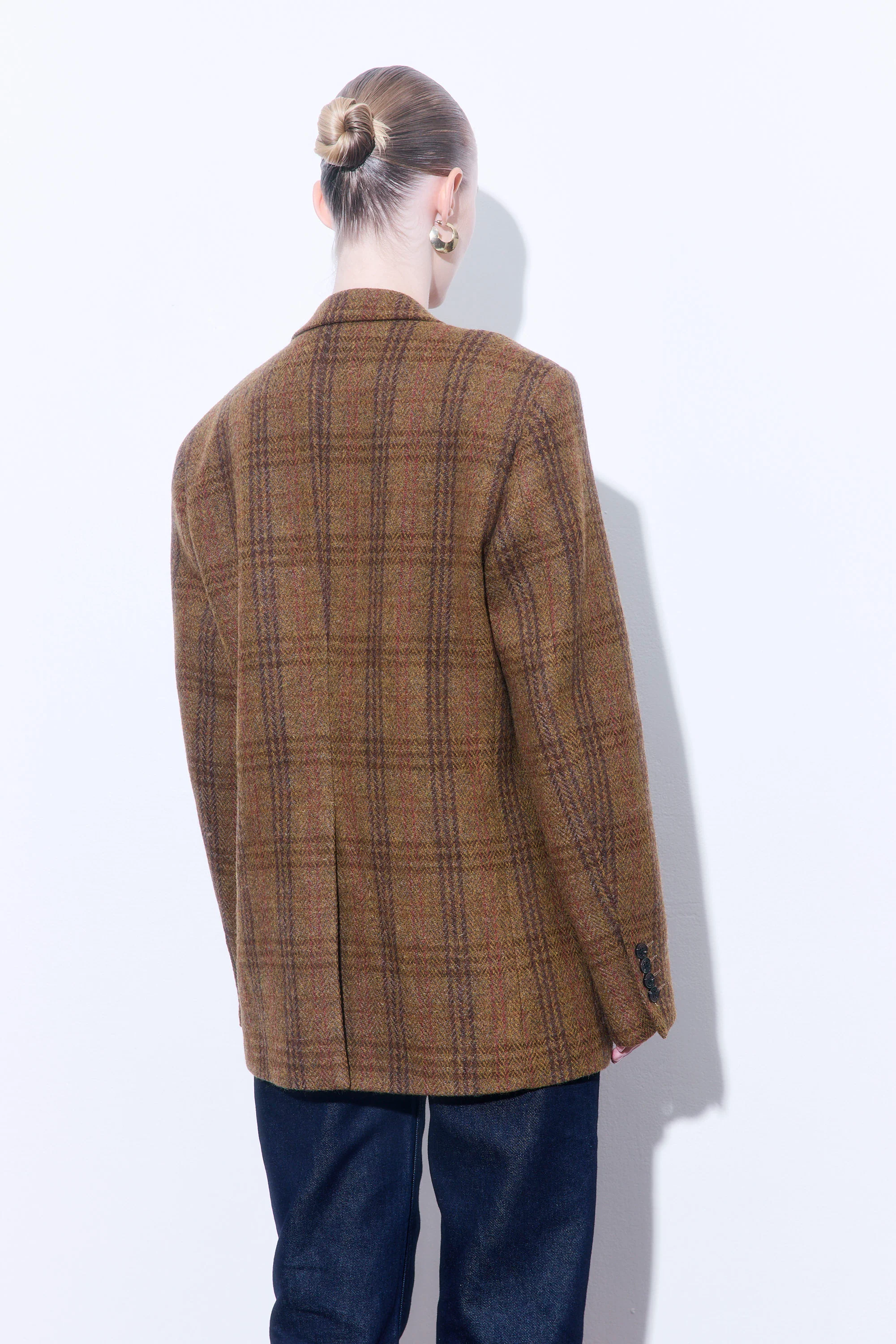 Tailored Wool Plaid Jacket - Image 5