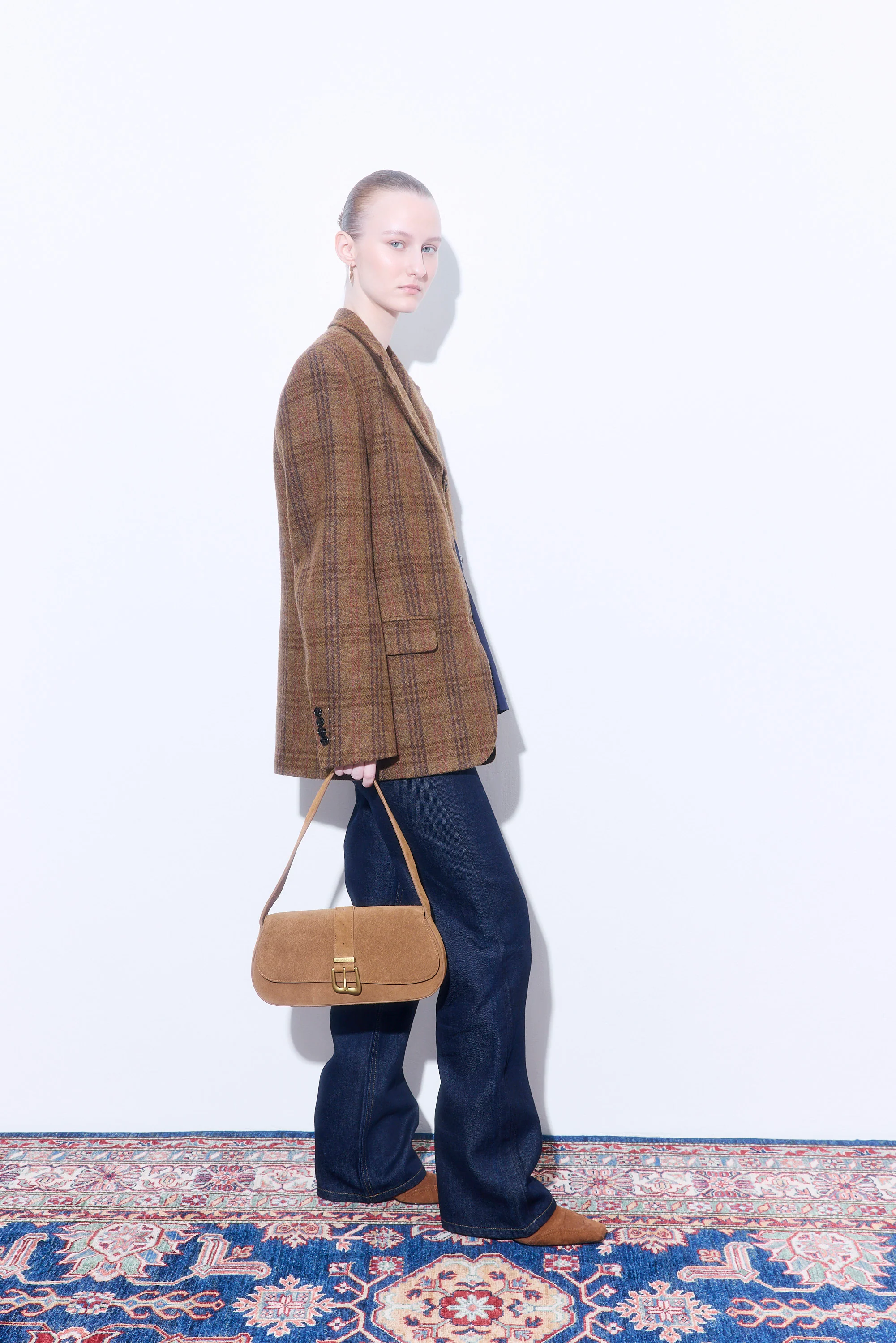 Tailored Wool Plaid Jacket - Image 6