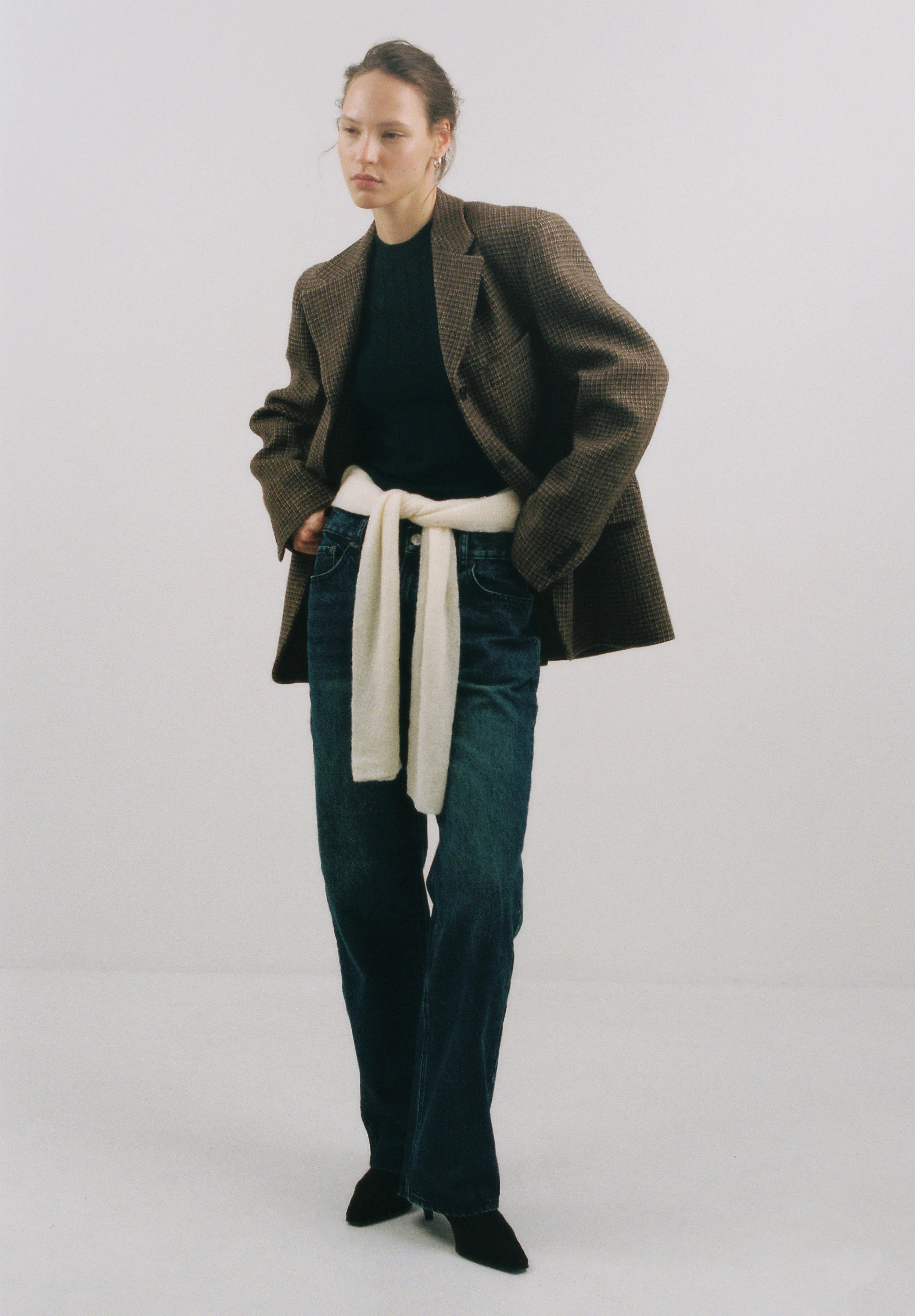 Tailored Wool Plaid Jacket