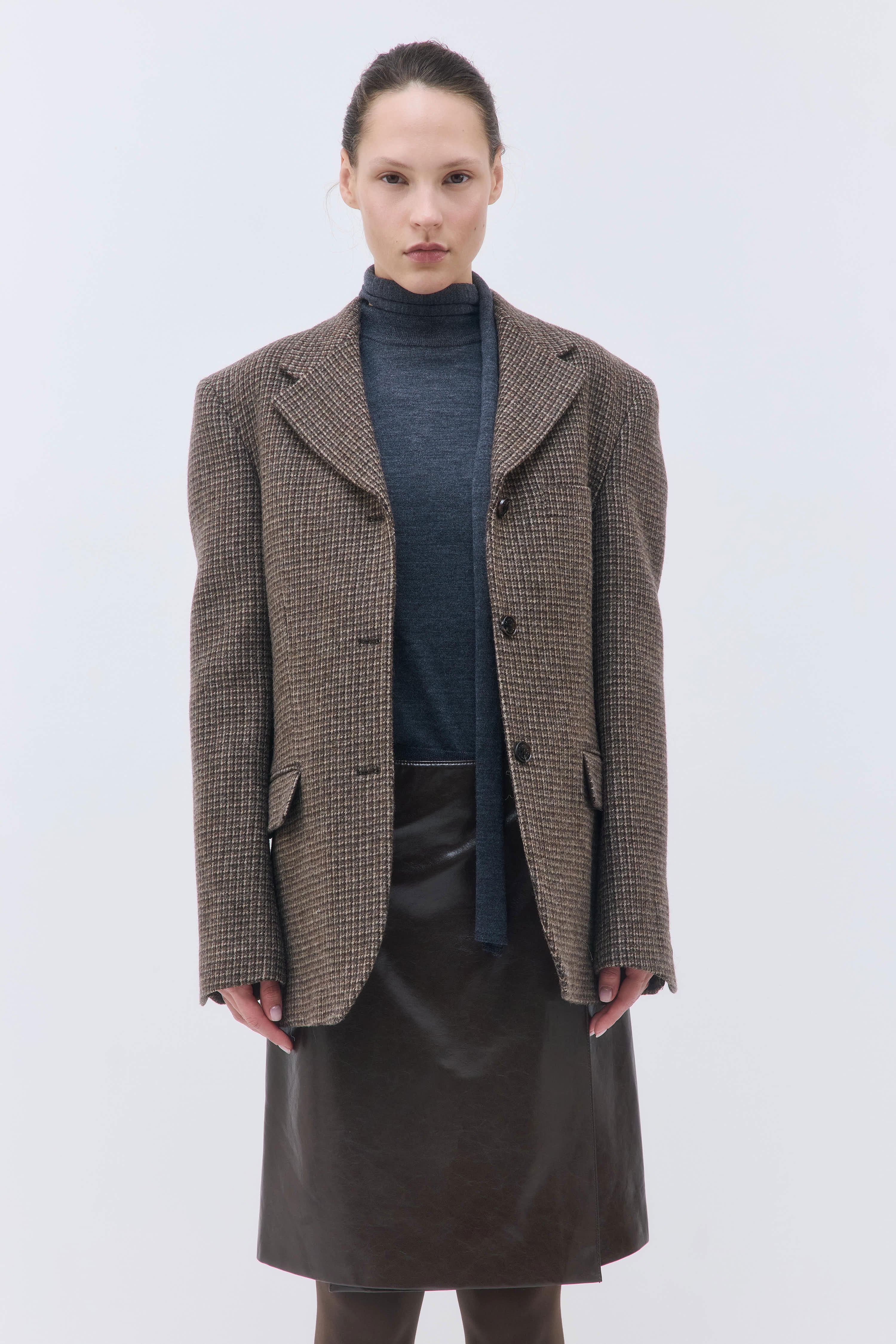 Tailored Wool Plaid Jacket - Image 2