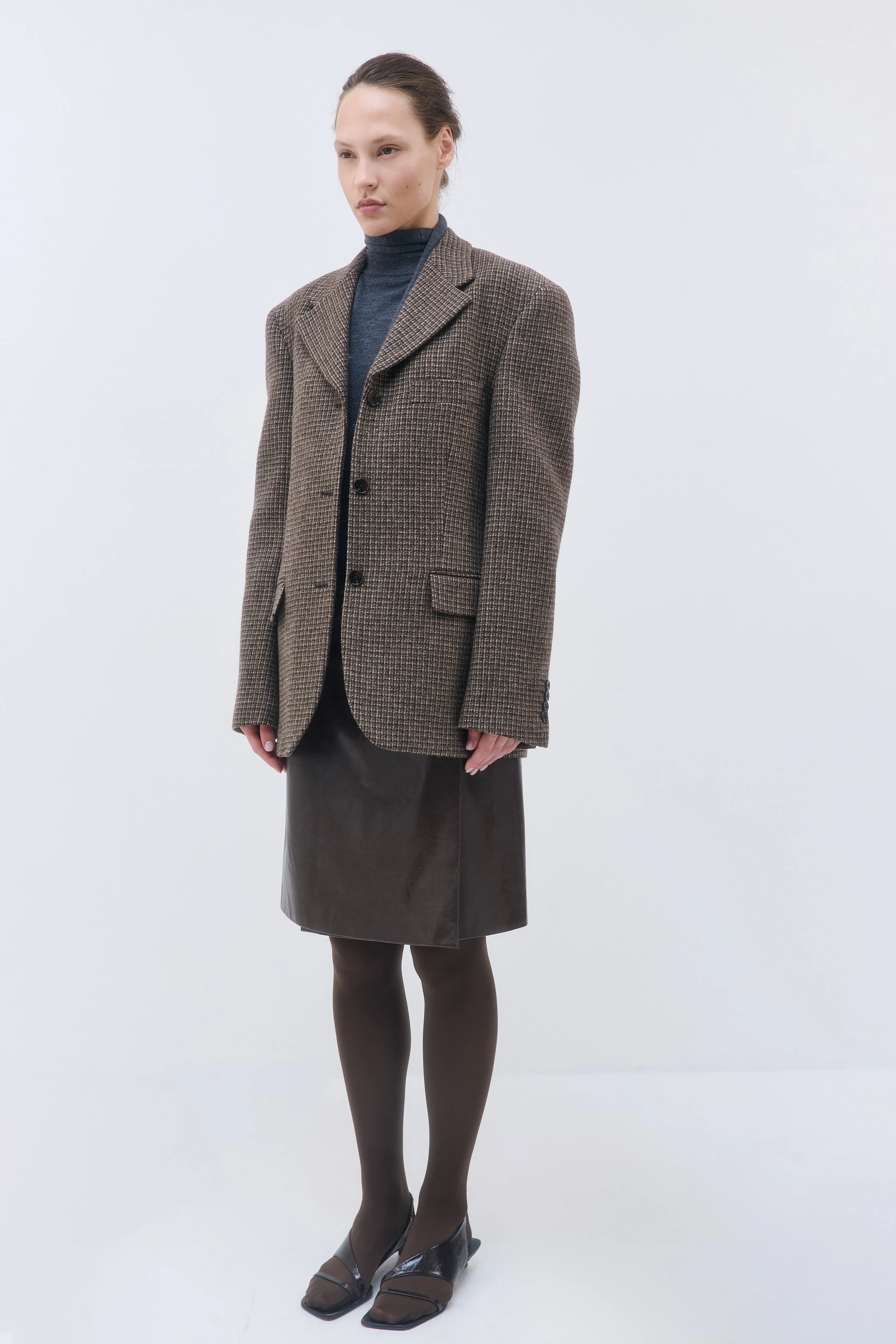 Tailored Wool Plaid Jacket - Image 4
