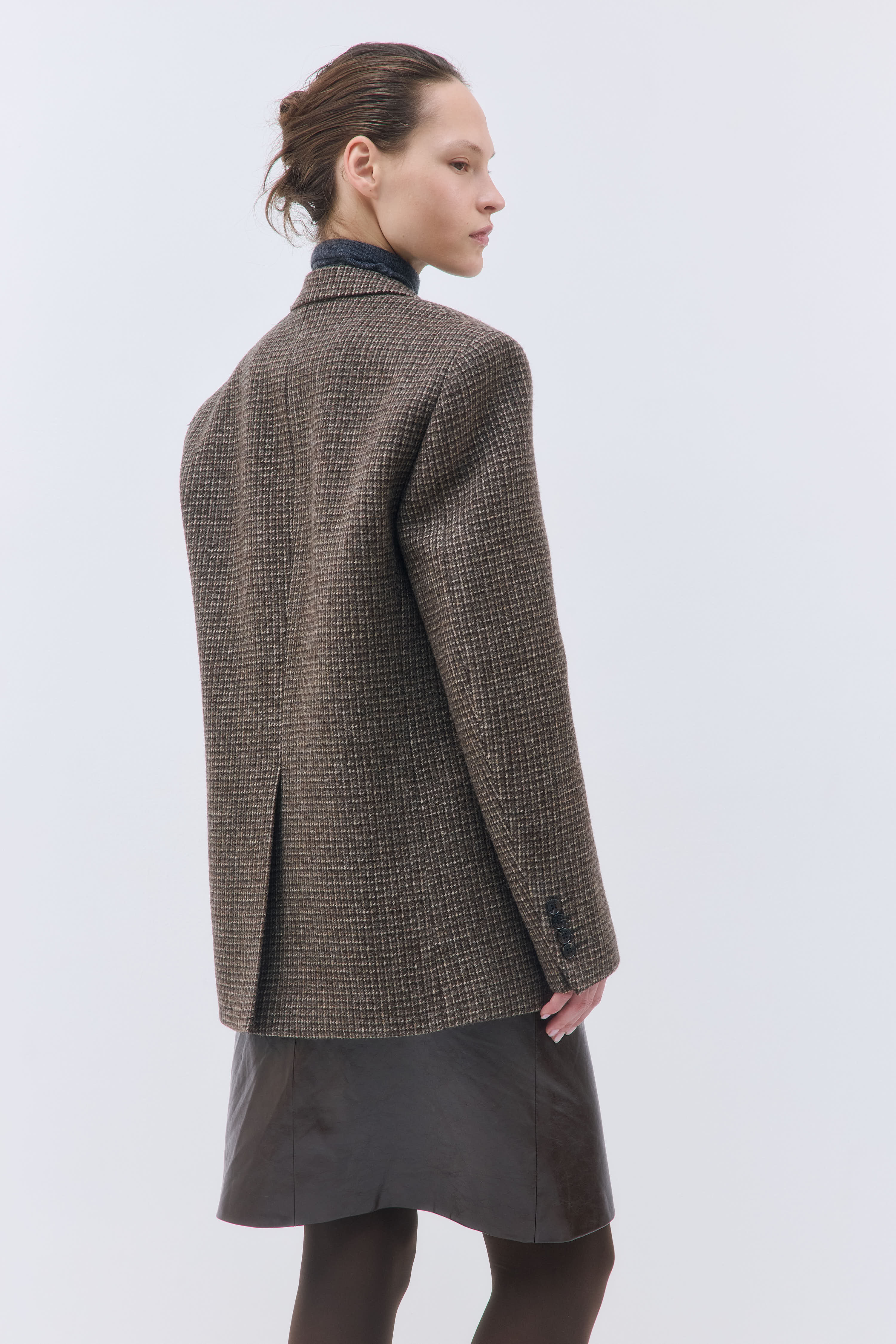 Tailored Wool Plaid Jacket - Image 6