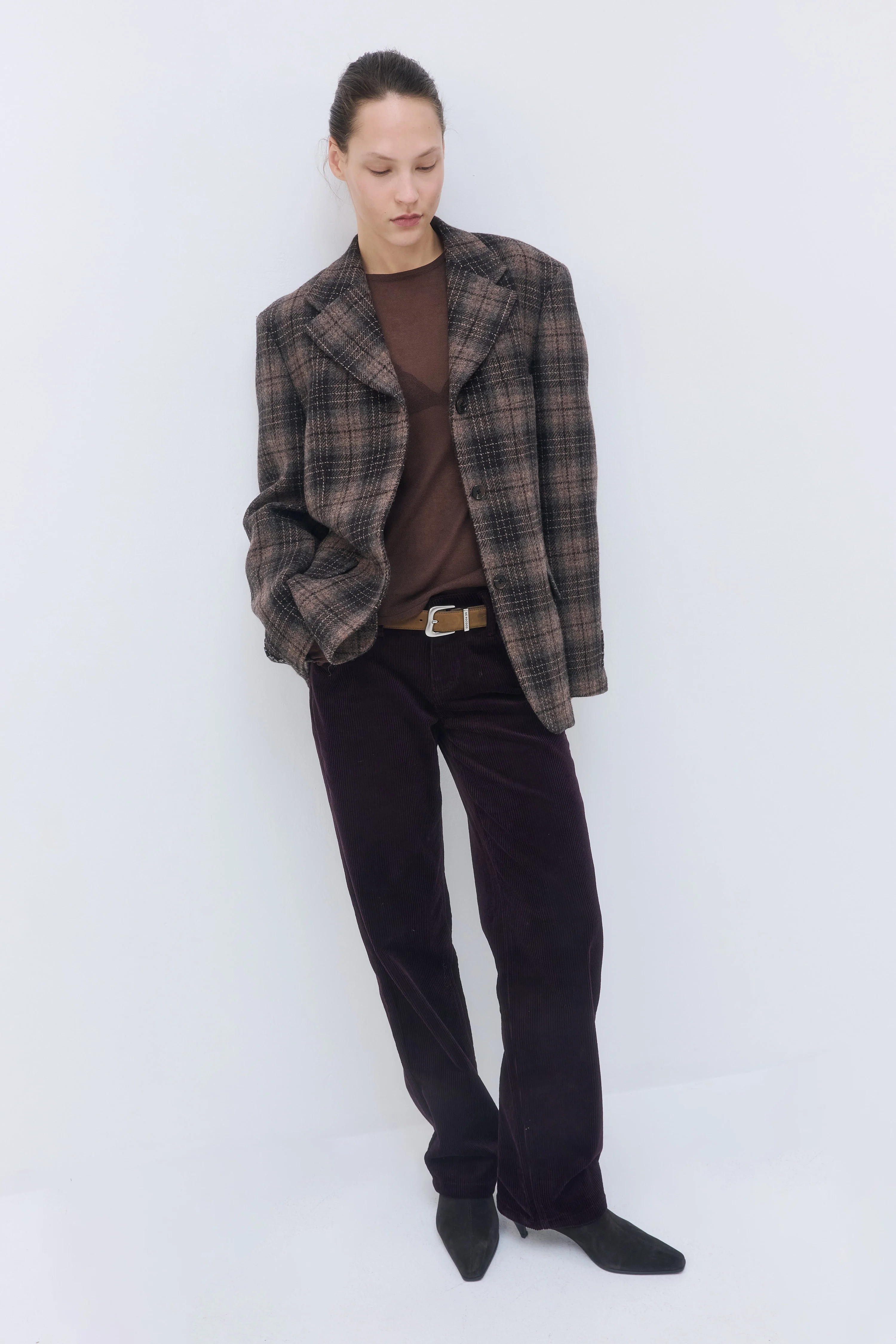 Tailored Wool Plaid Jacket - Image 4