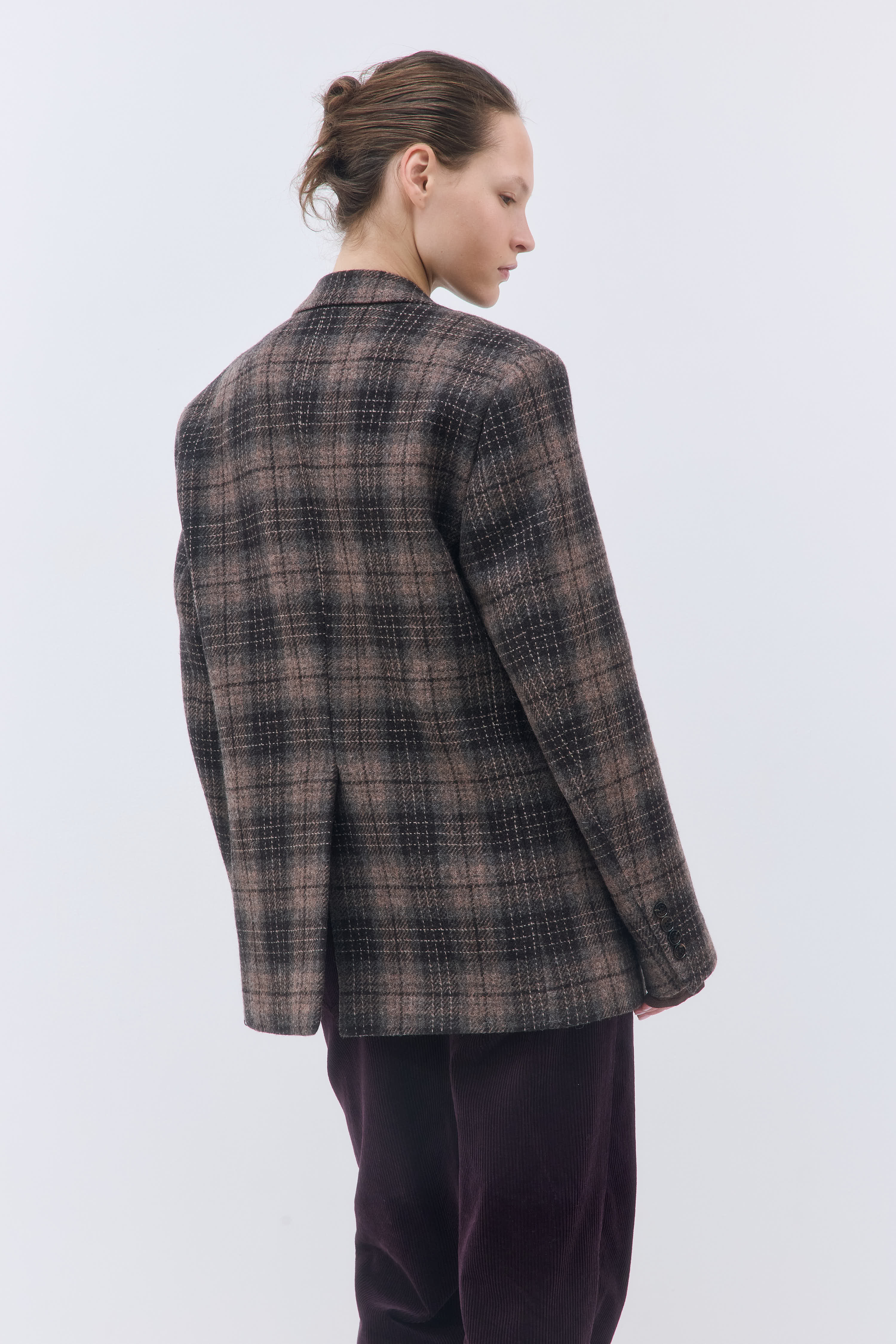 Tailored Wool Plaid Jacket - Image 6