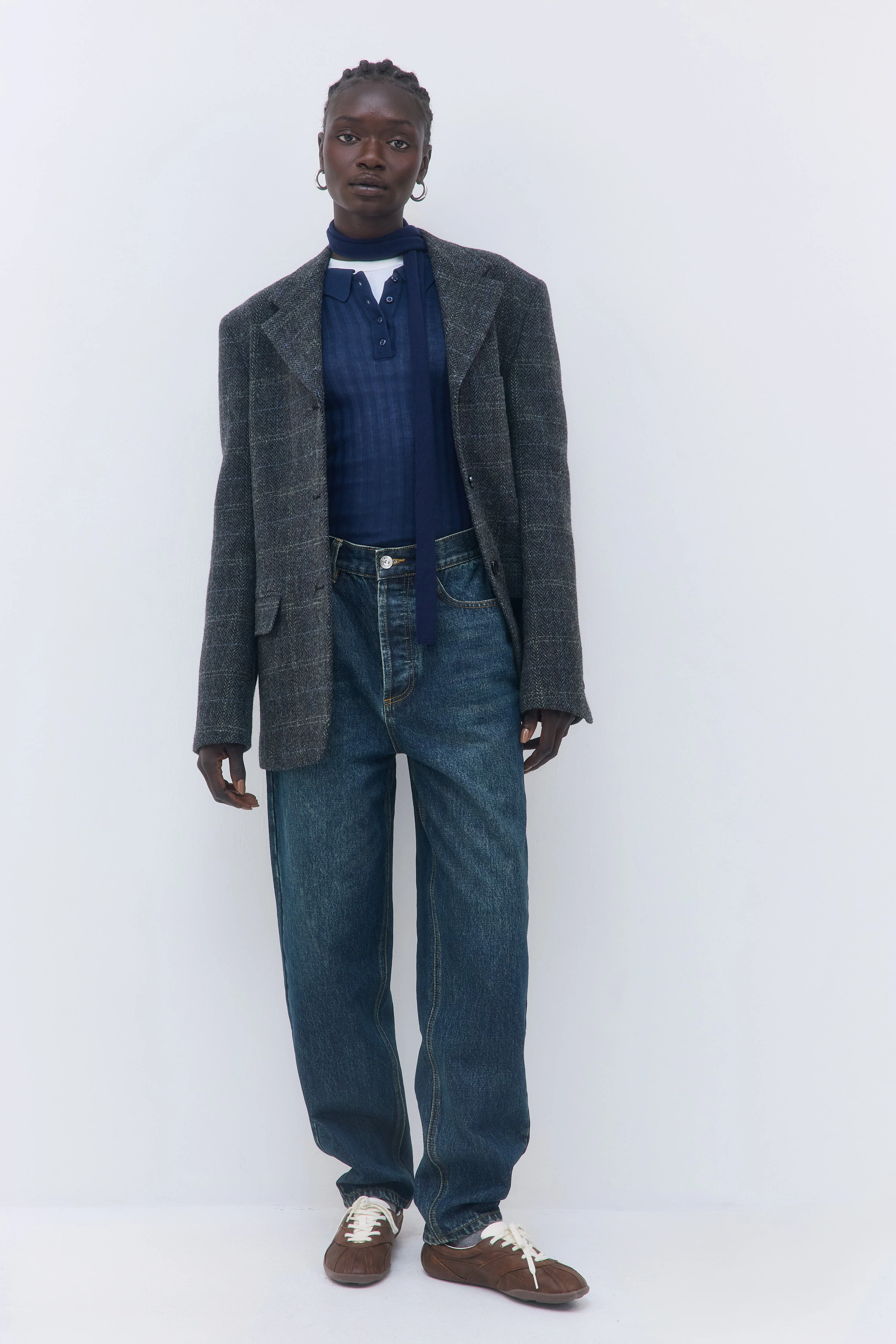 Tailored Wool Plaid Jacket - Image 2