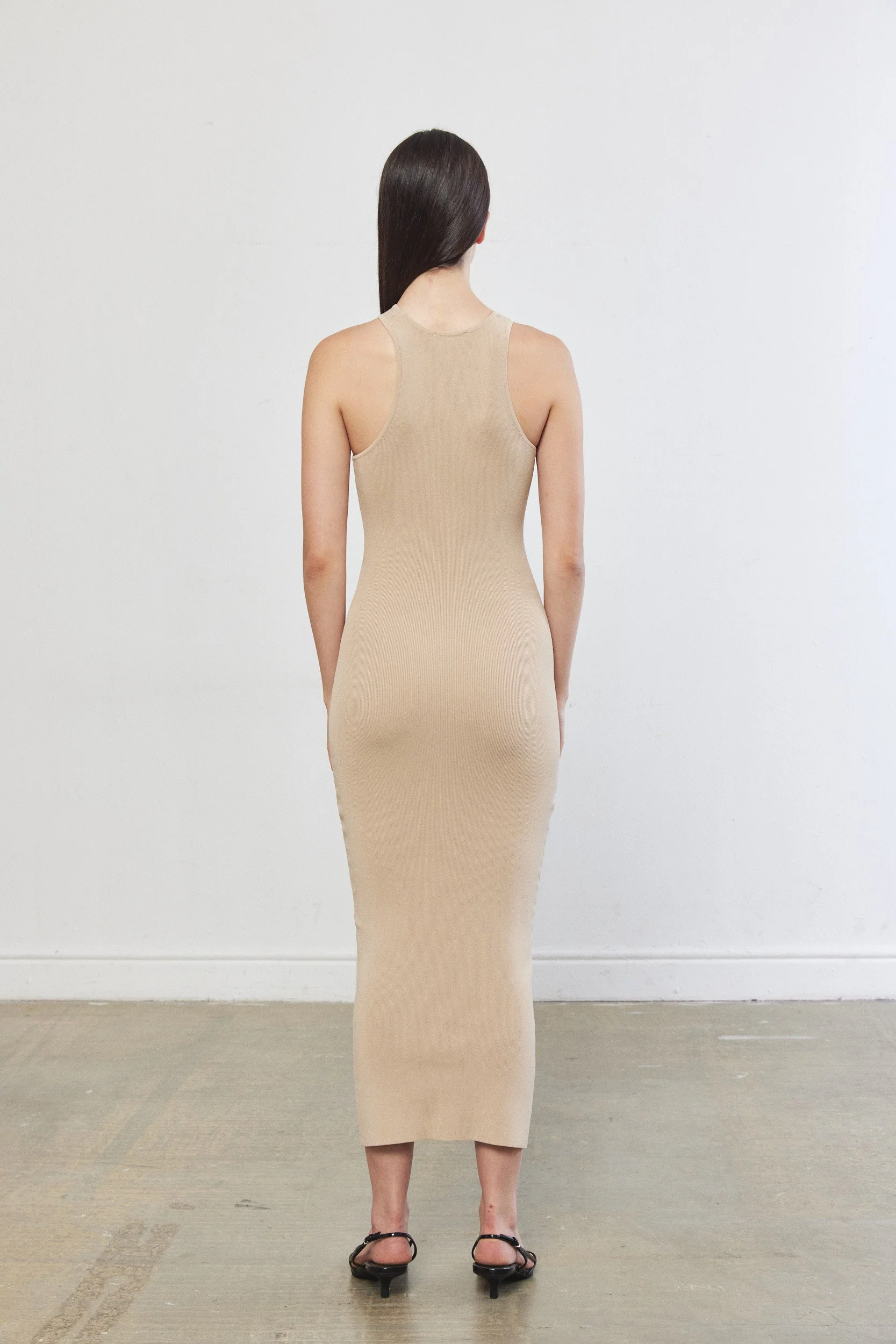 Tight Ribbed Asymmetrical Dress - Image 8