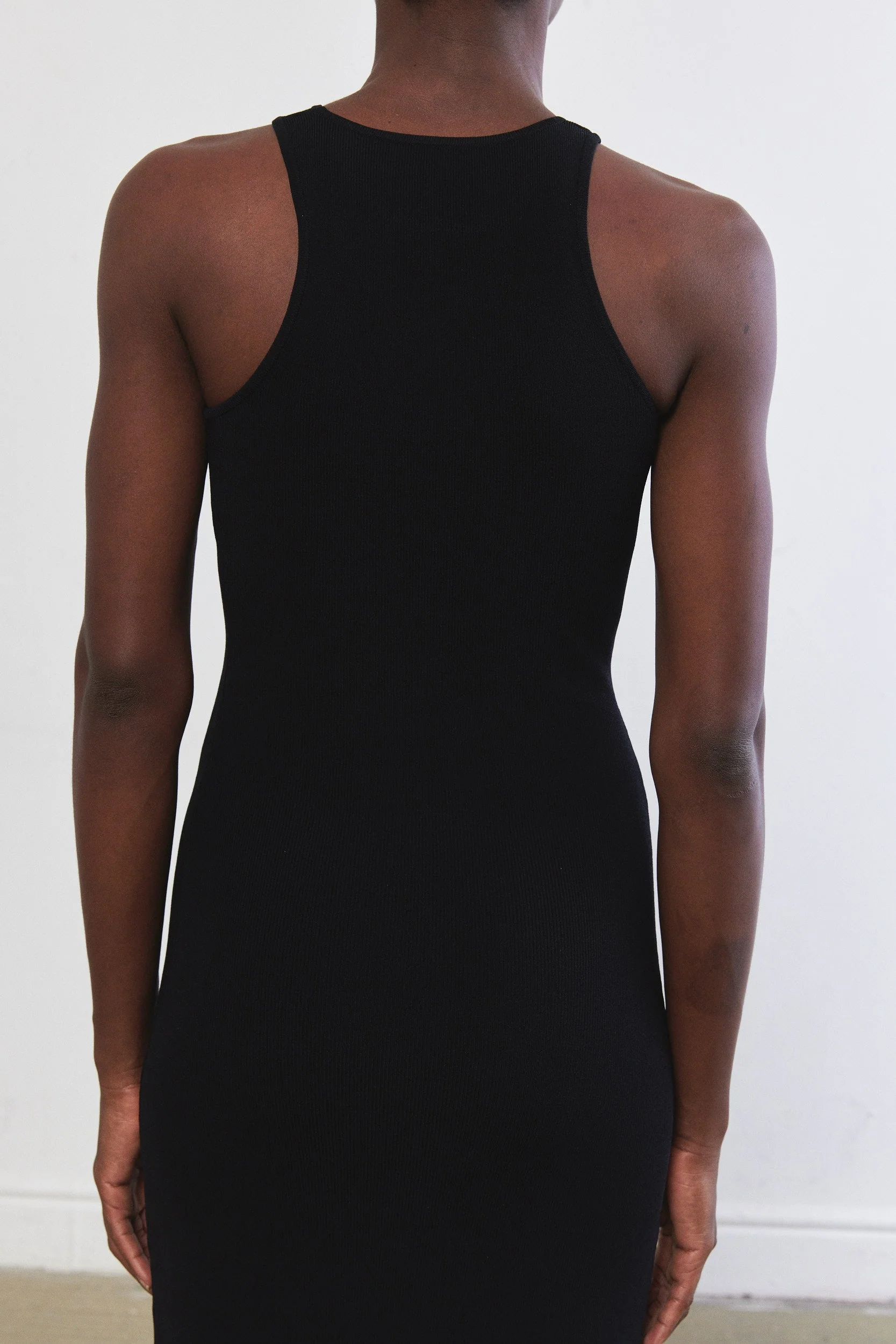 Tight Ribbed Asymmetrical Dress - Image 6