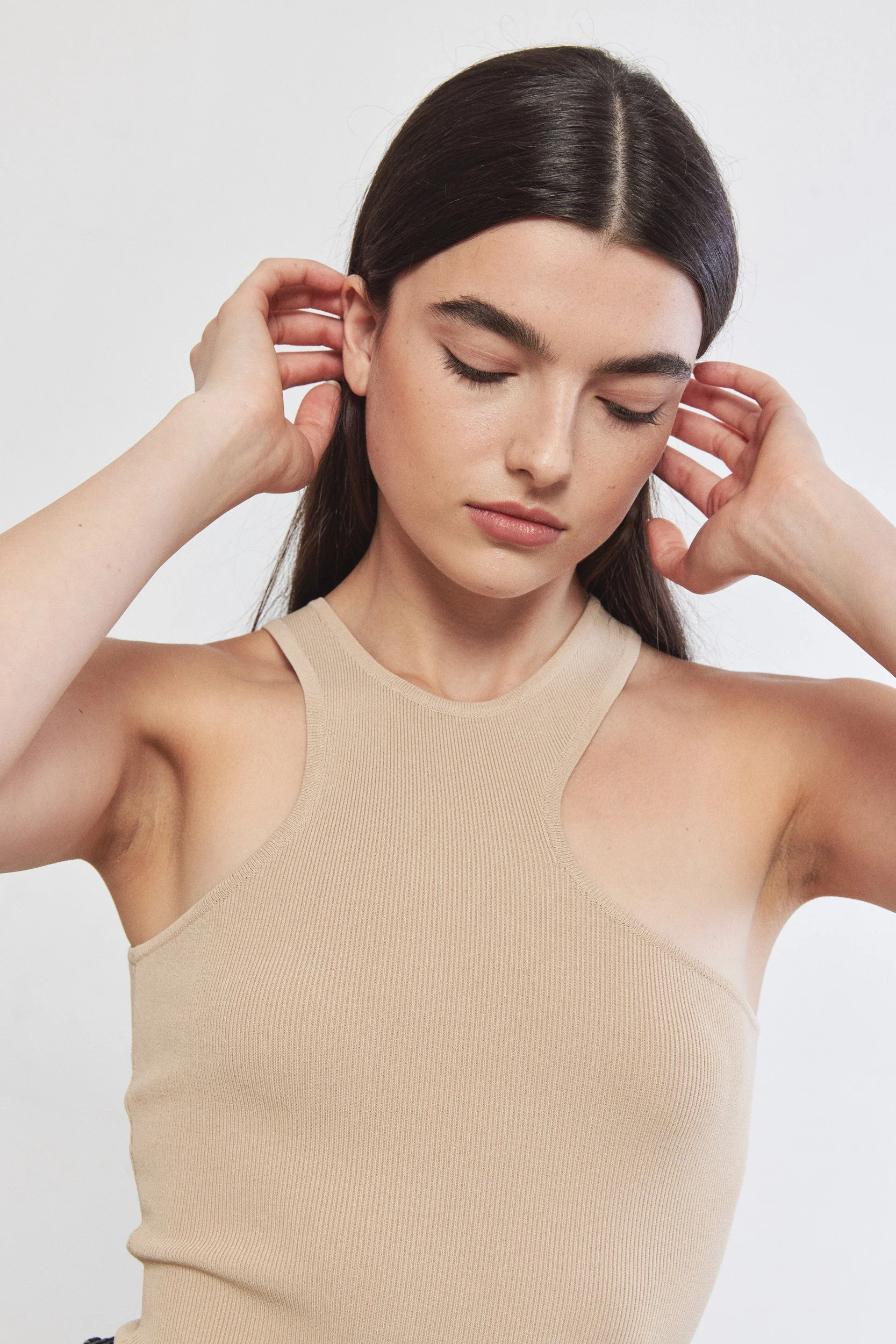 Tight Ribbed Asymmetrical Top - Image 3
