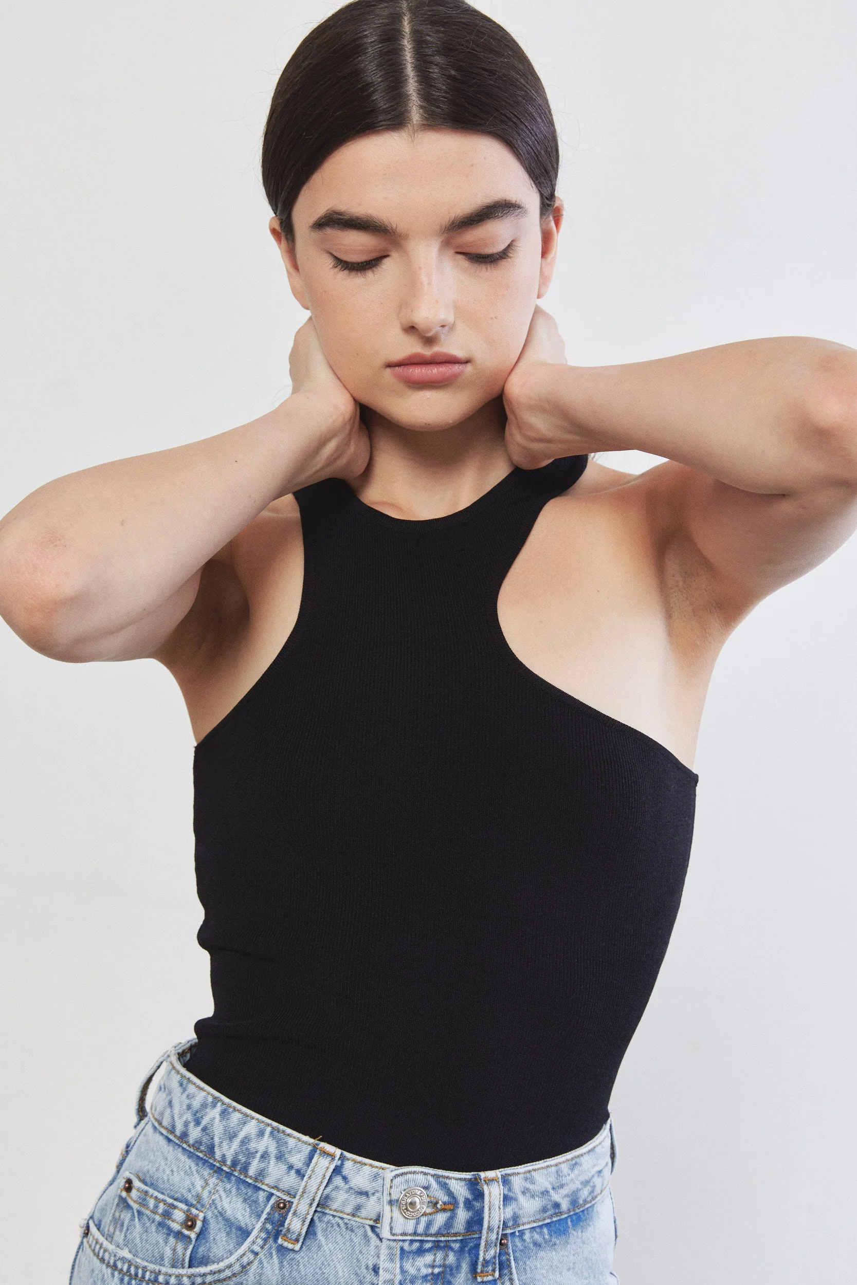 Tight Ribbed Asymmetrical Top - Image 5