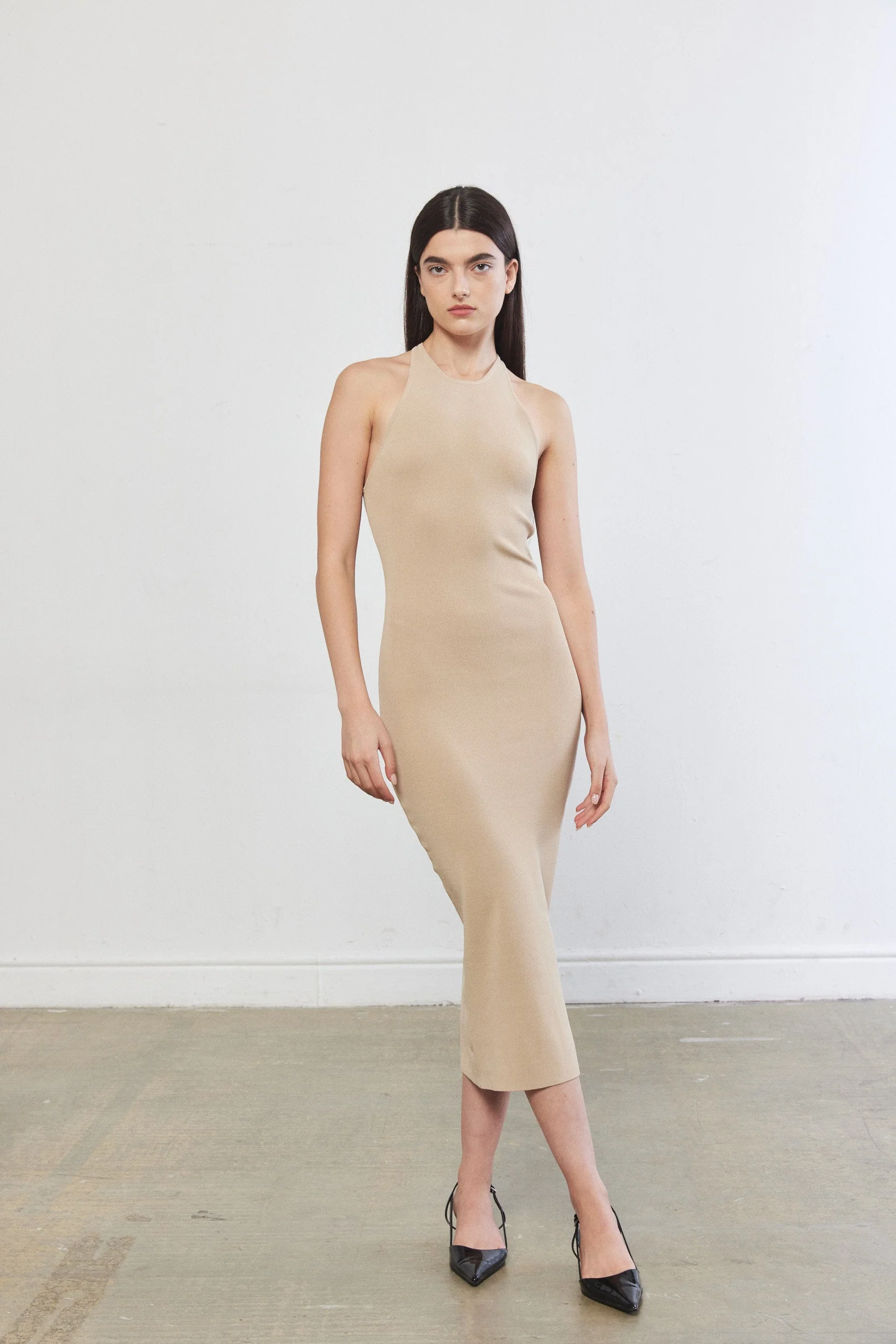 Tight Ribbed Halter Dress - Image 5