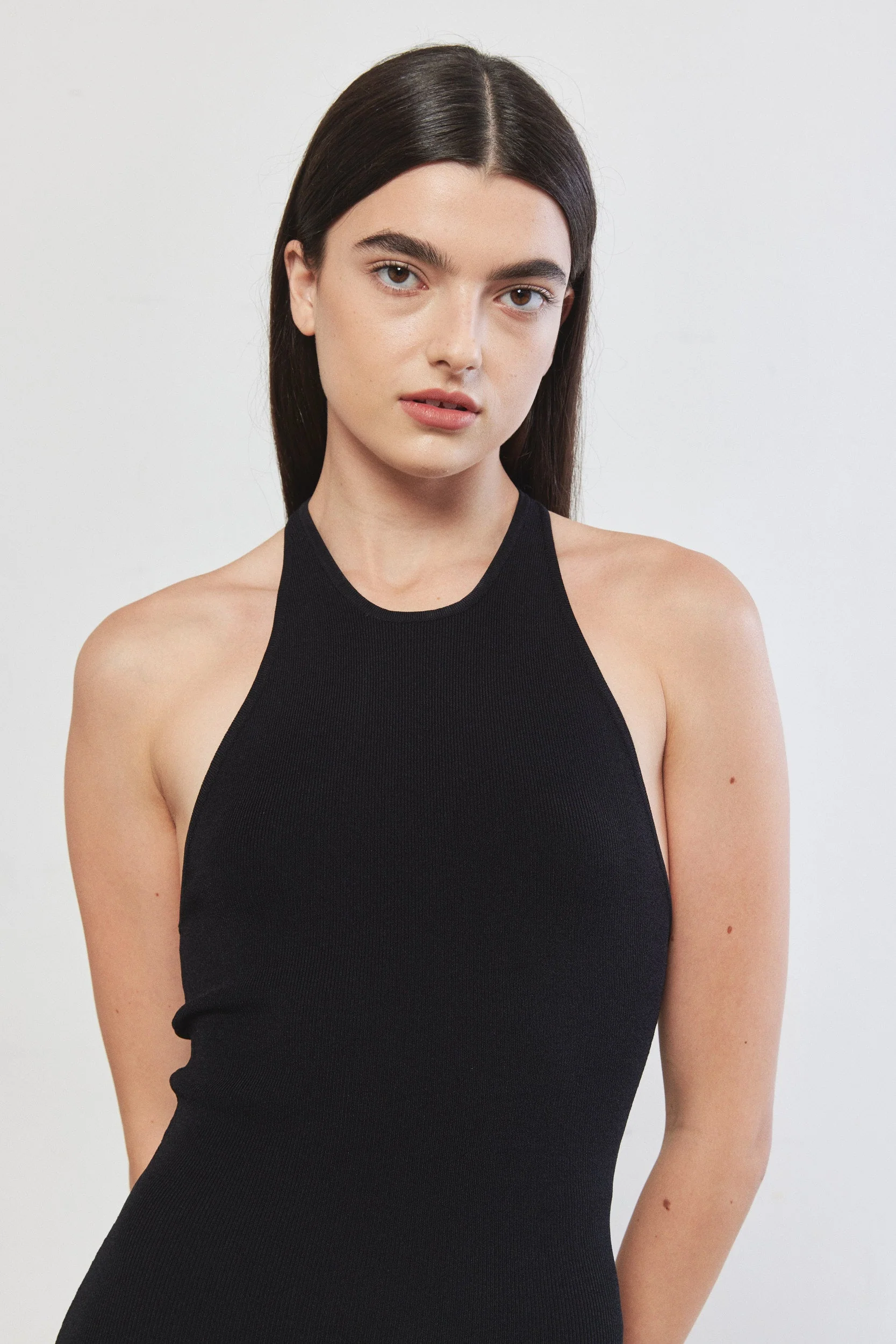 Tight Ribbed Halter Dress - Image 4