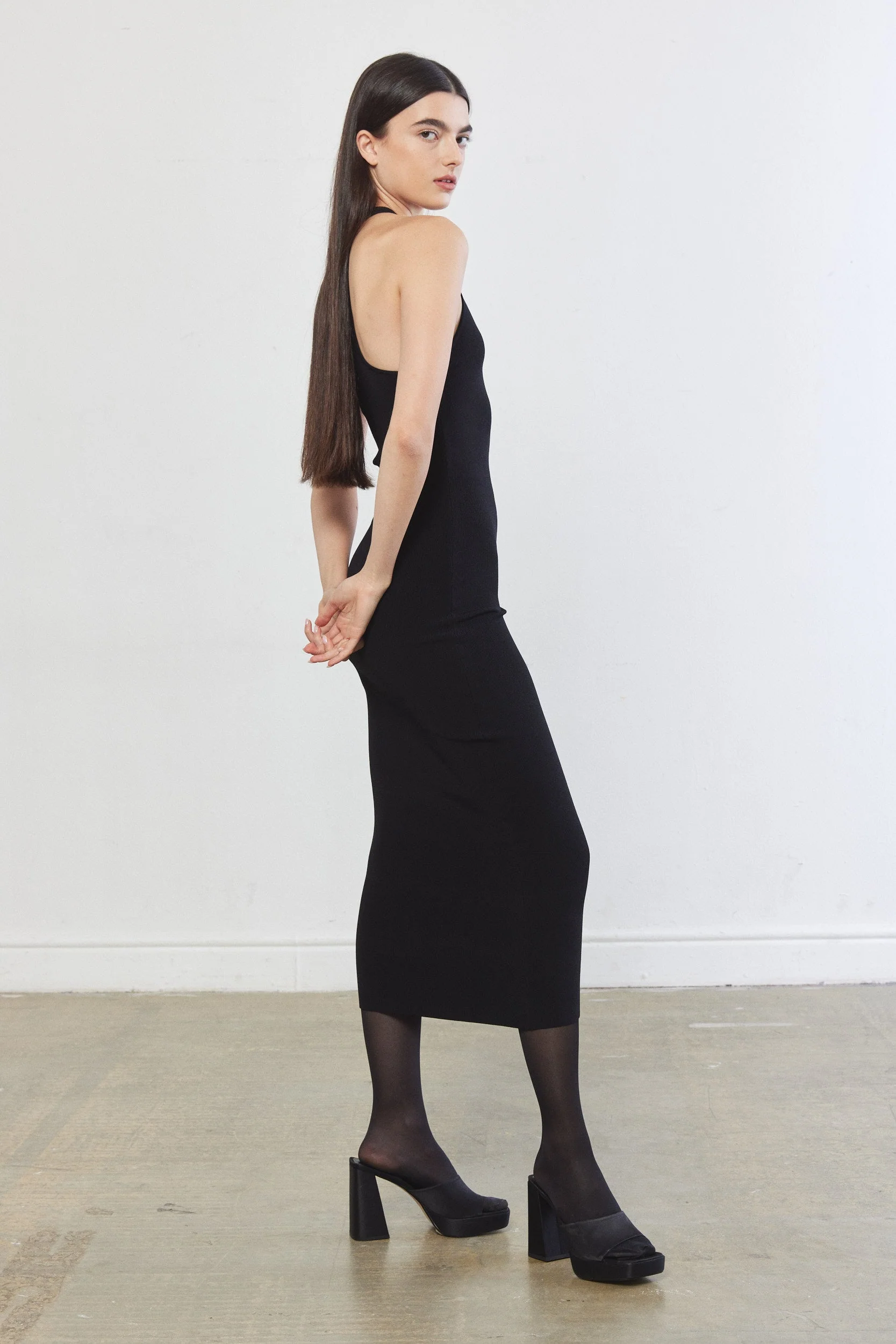 Tight Ribbed Halter Dress - Image 5