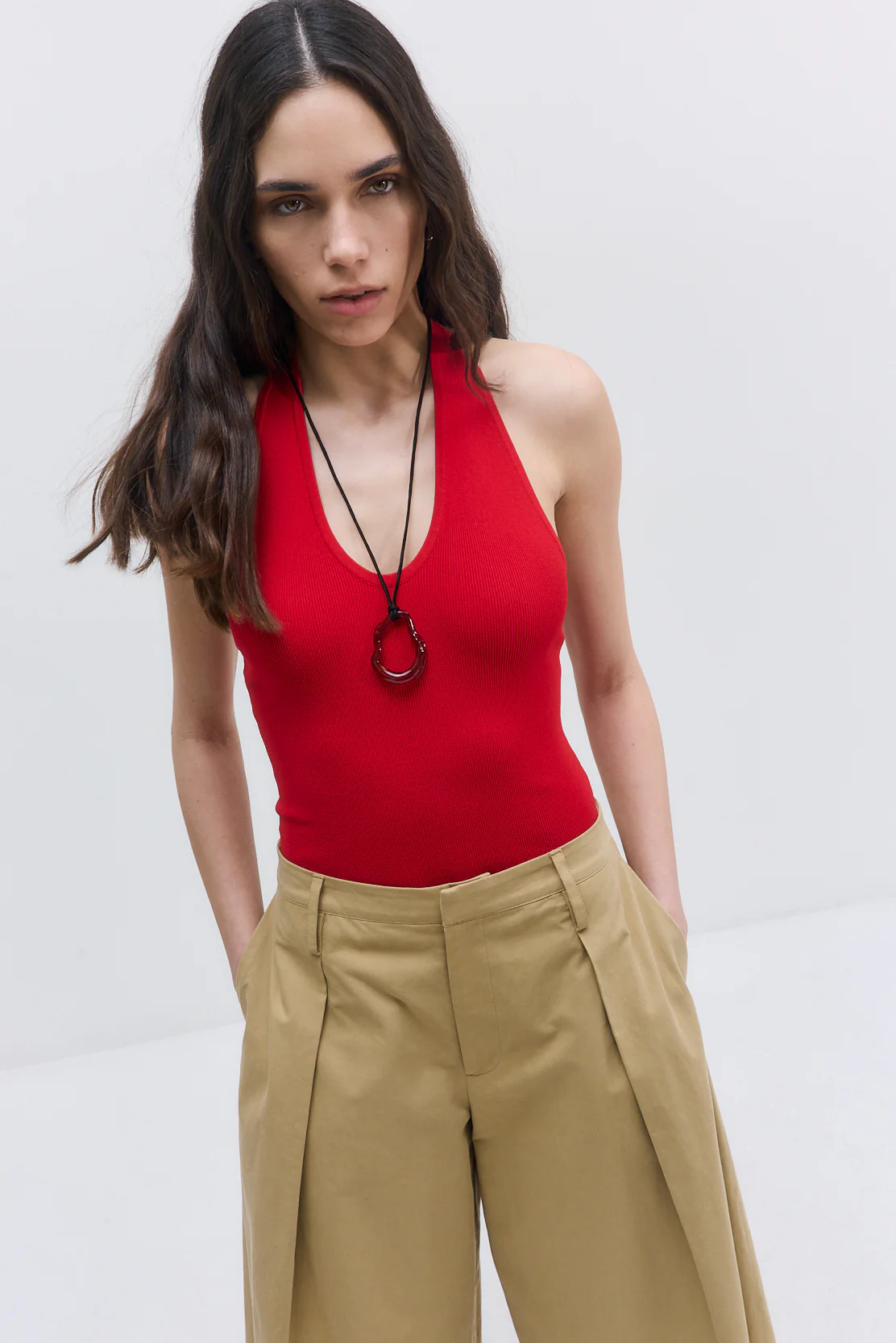 Tight Ribbed Halter Neck - Image 7