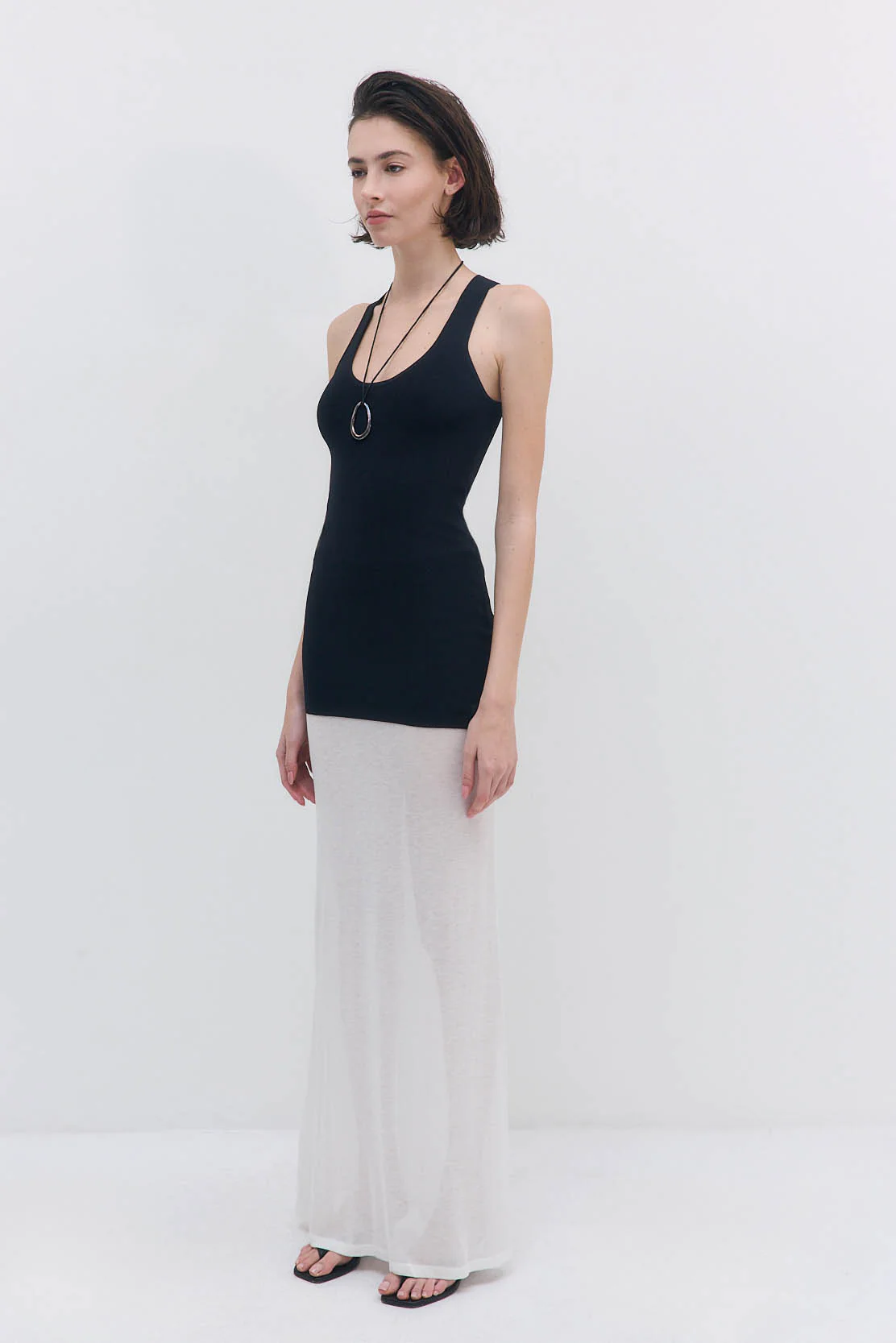 Tight Ribbed Long Tank Top - Image 4