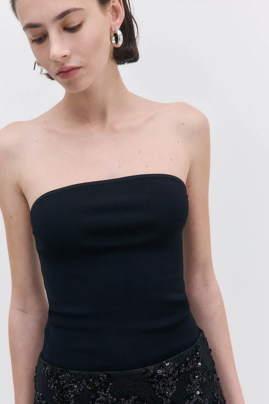 Tight Ribbed Strapless Top - Image 6