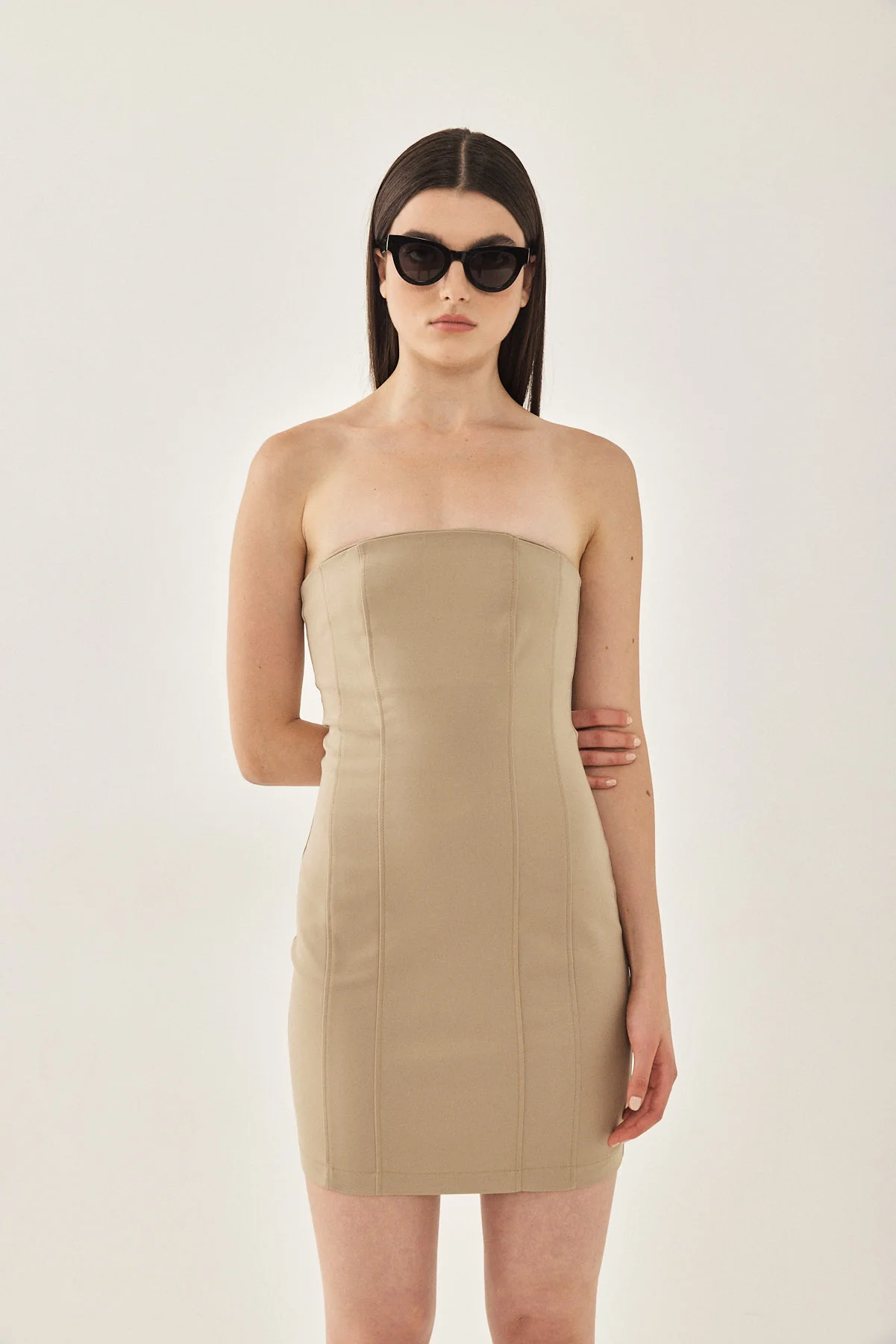 Tight Strapless Mini Dress - Image 2
