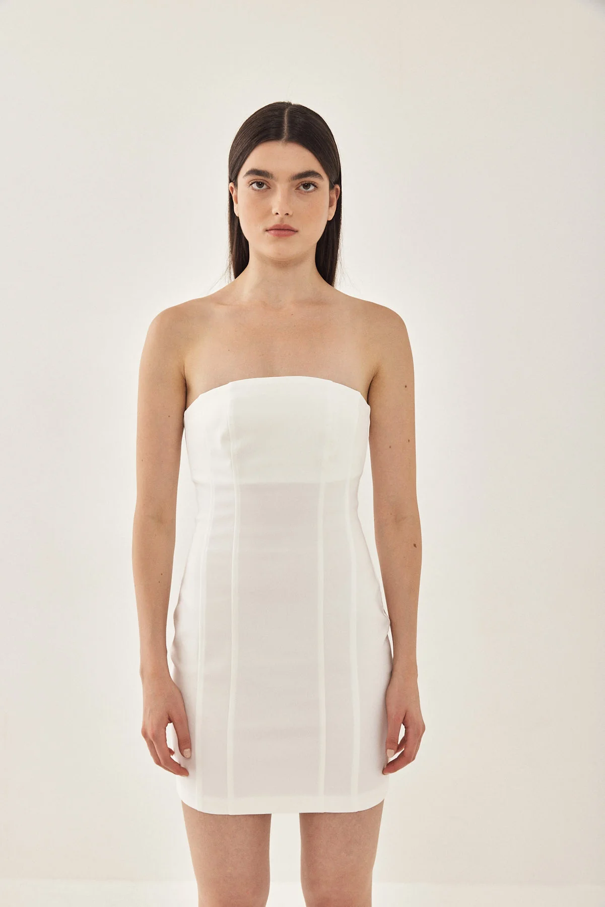 Tight Strapless Mini Dress - Image 2