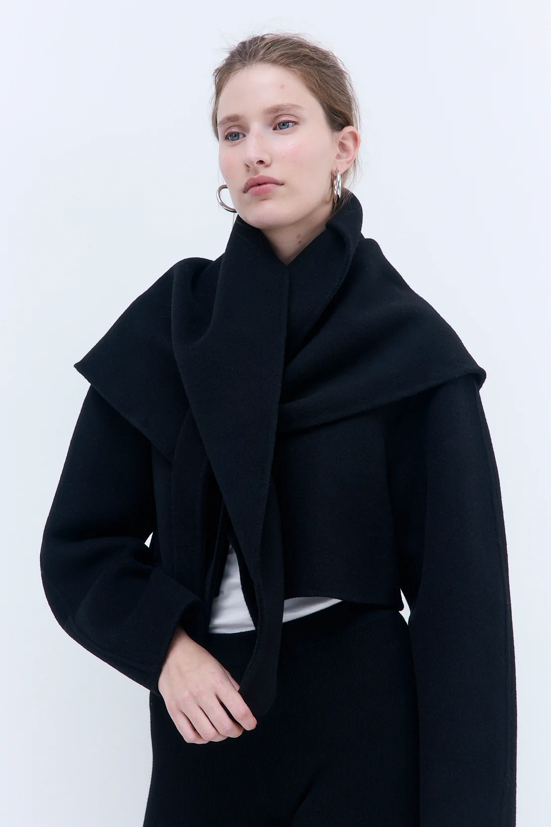 Double Wool Triangle Scarf - Image 2