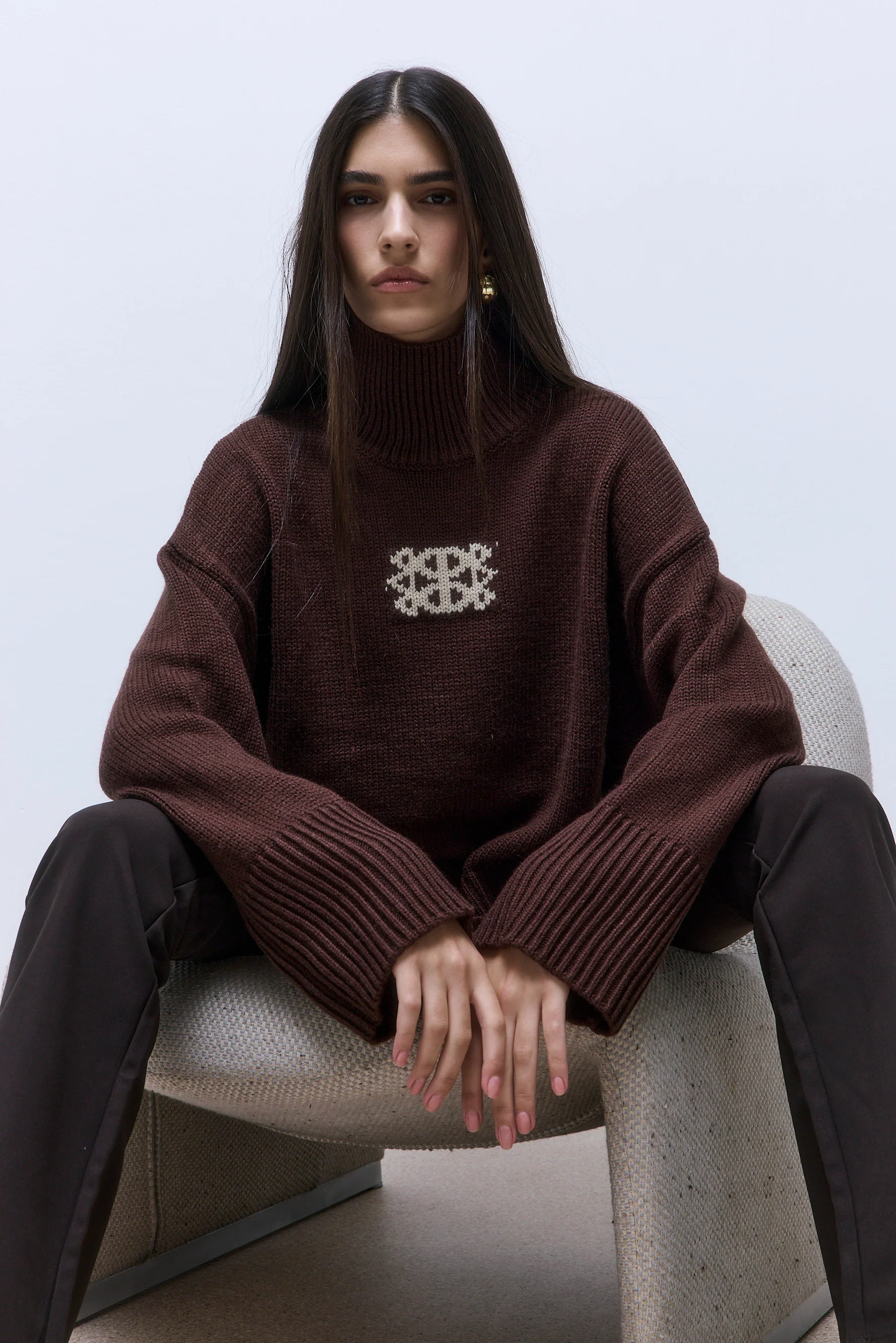 Turtleneck Intarsia Jumper - Image 6