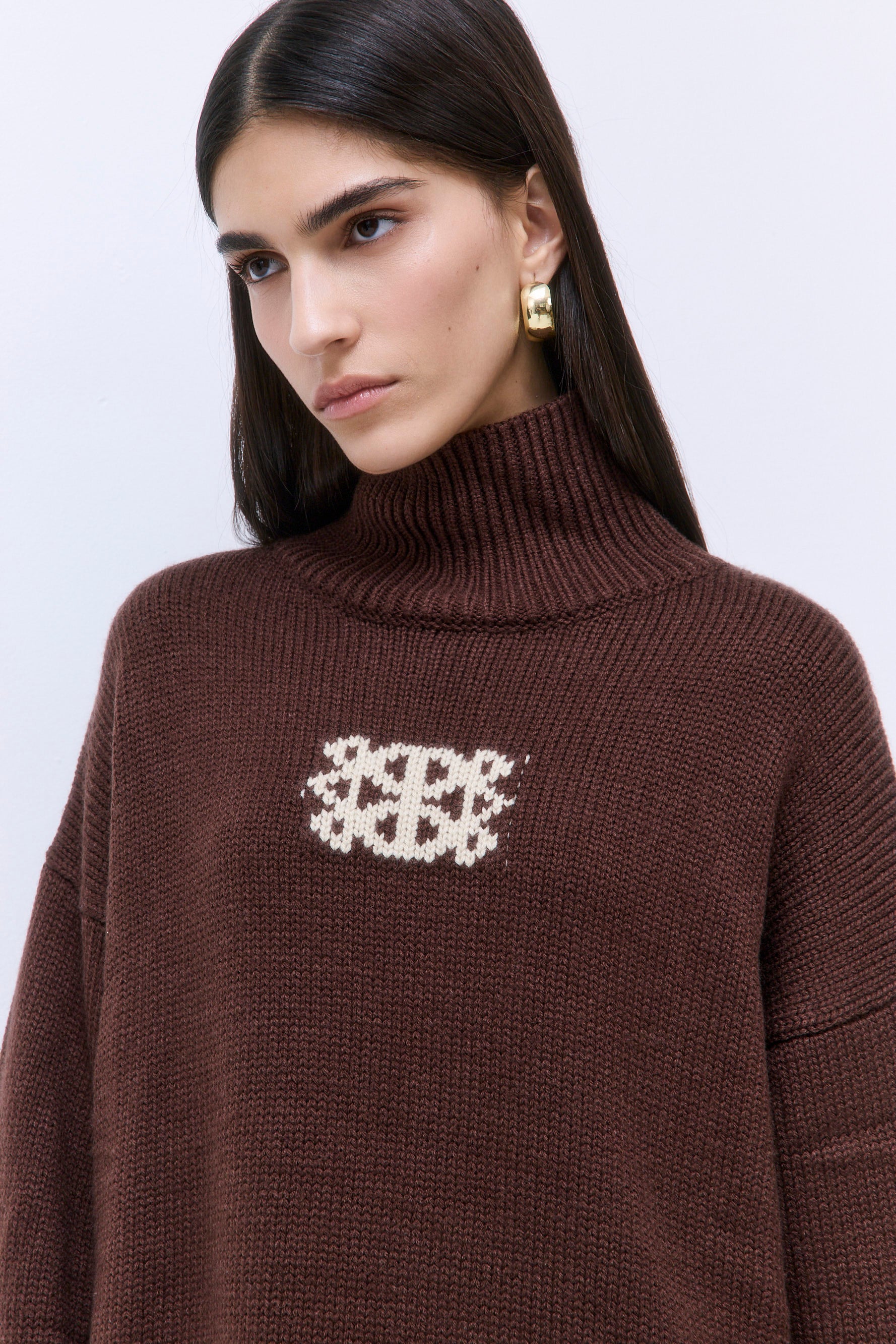 Turtleneck Intarsia Jumper - Image 7