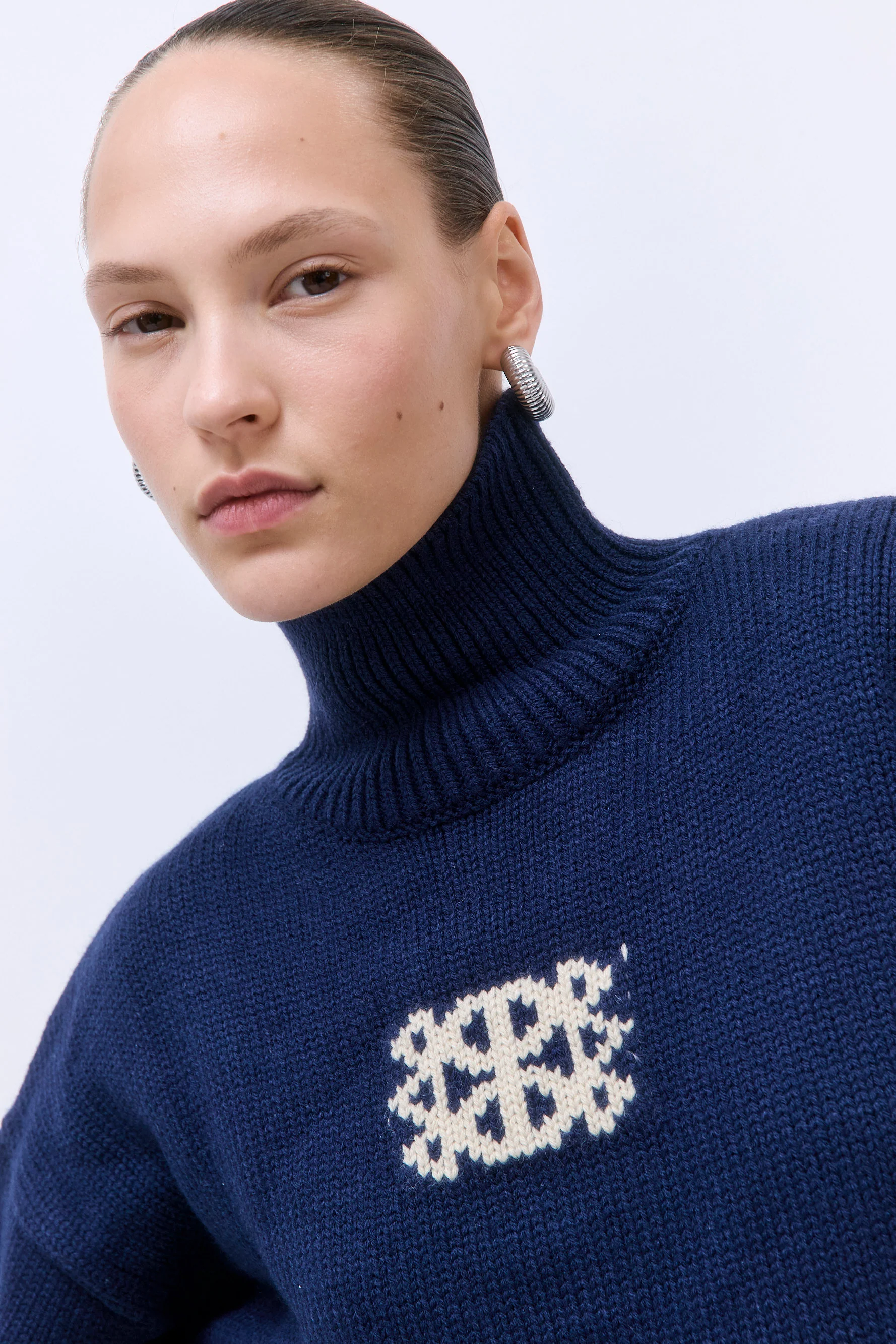 Turtleneck Intarsia Jumper - Image 6
