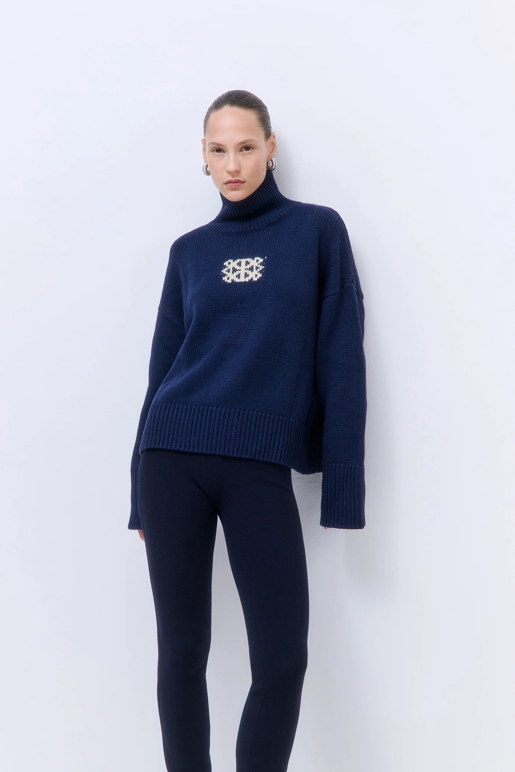 Turtleneck Intarsia Jumper - Image 7