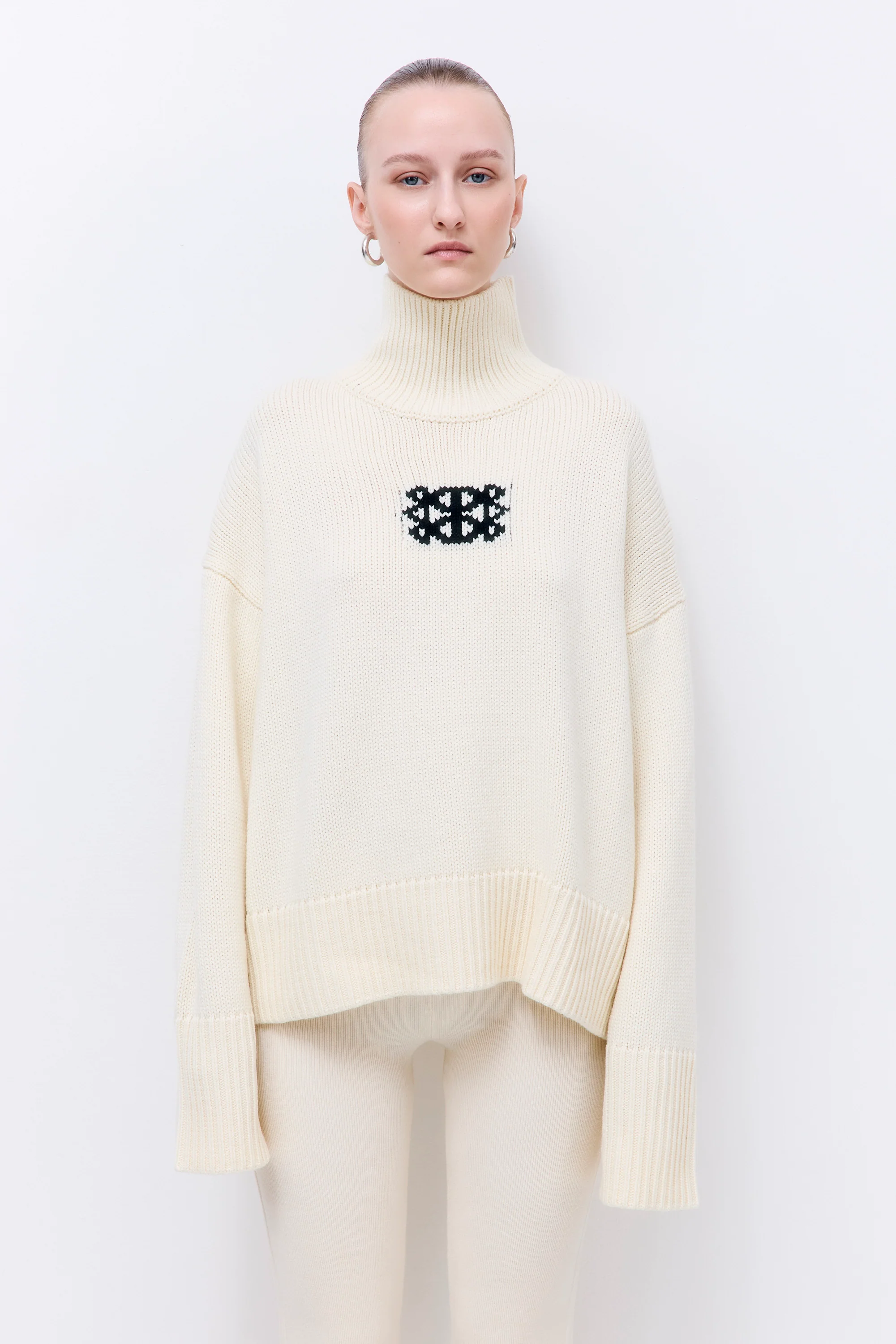 Turtleneck Intarsia Jumper