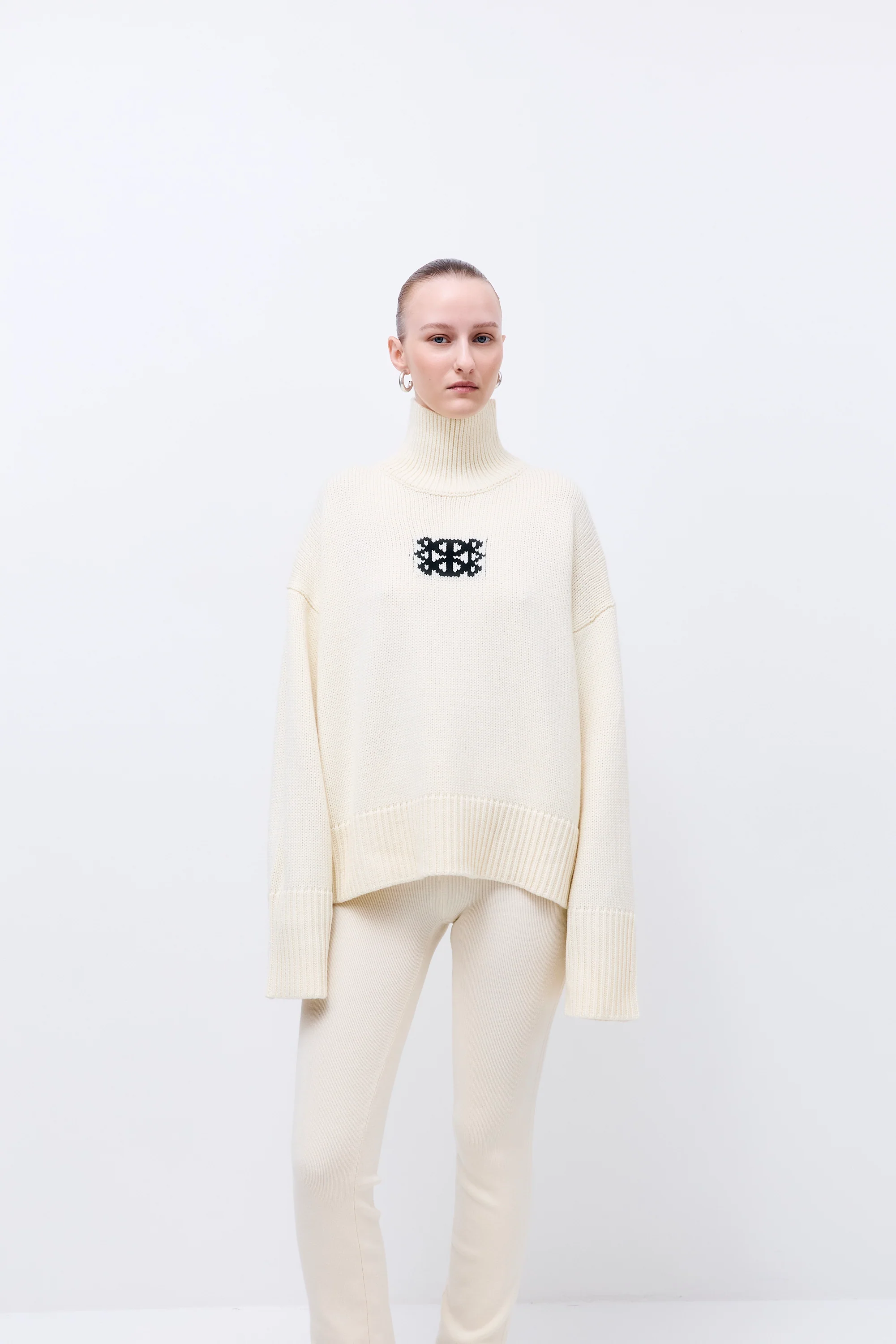 Turtleneck Intarsia Jumper - Image 7