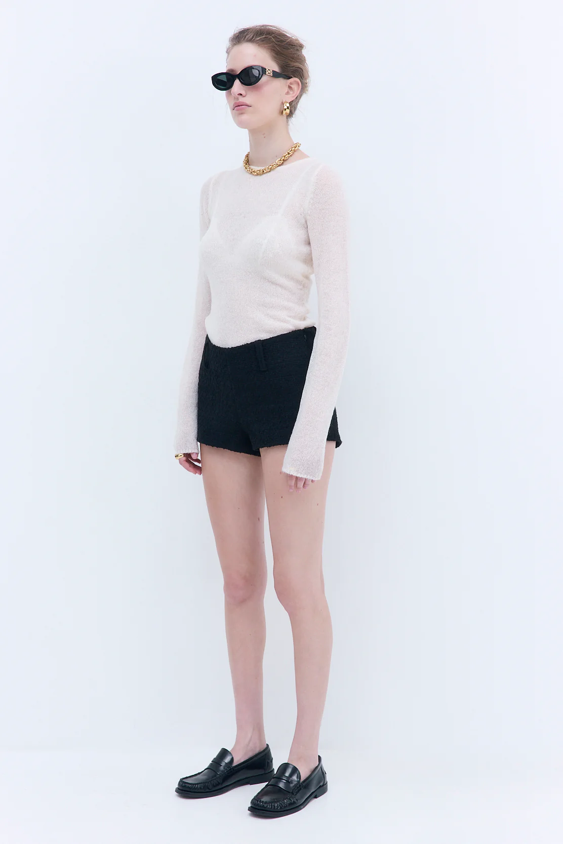 Tweed Micro Mini Shorts - Image 5