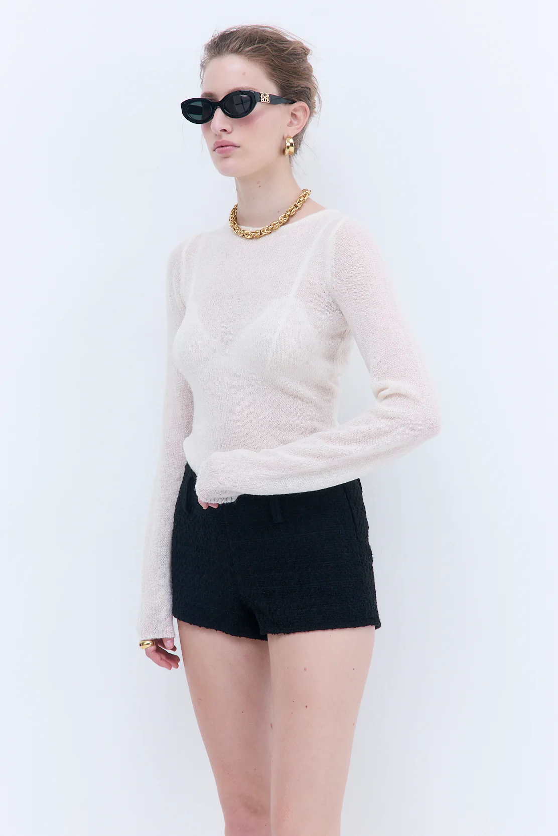 Tweed Micro Mini Shorts - Image 8