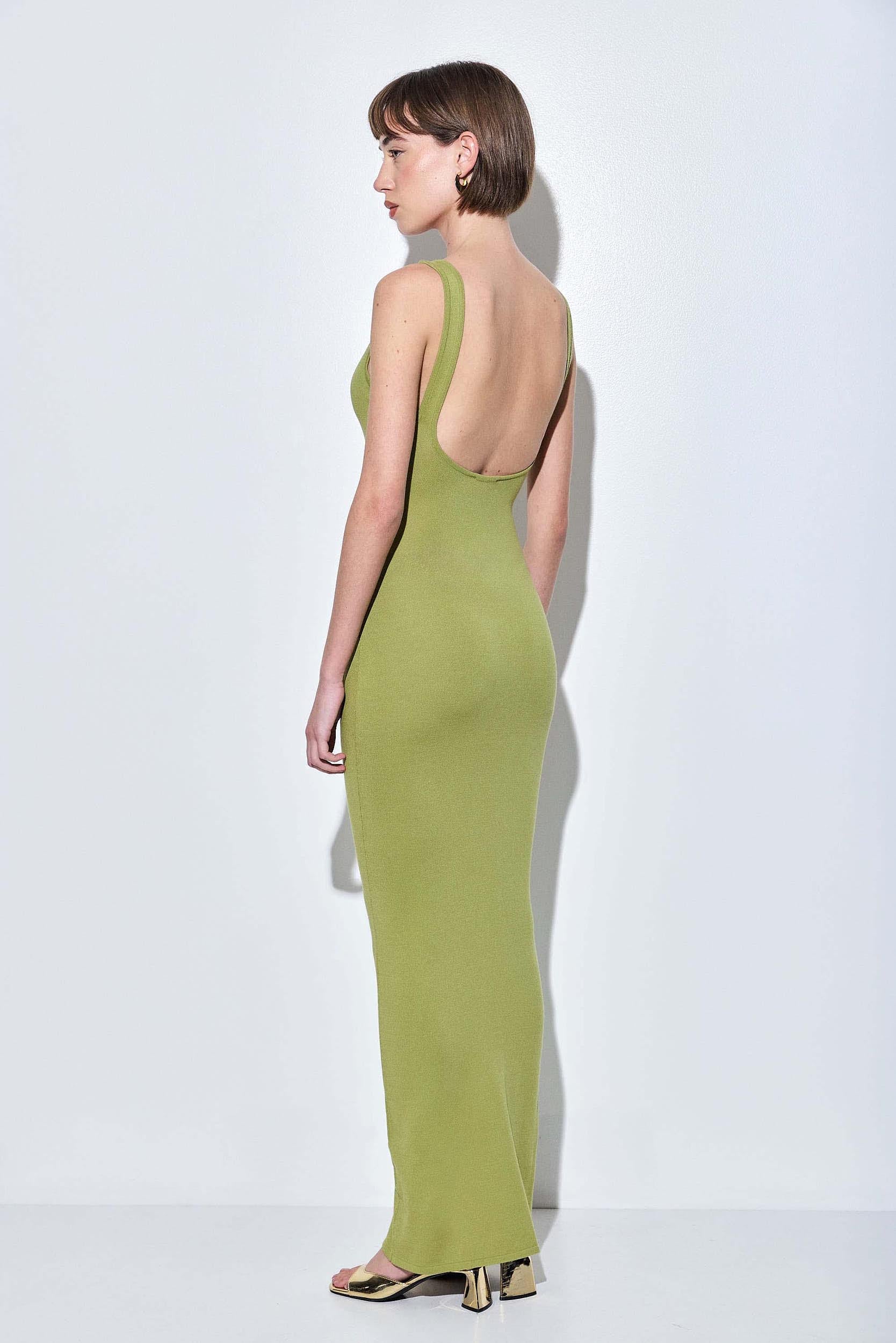 V Neck Buckle Maxi Dress - Image 4