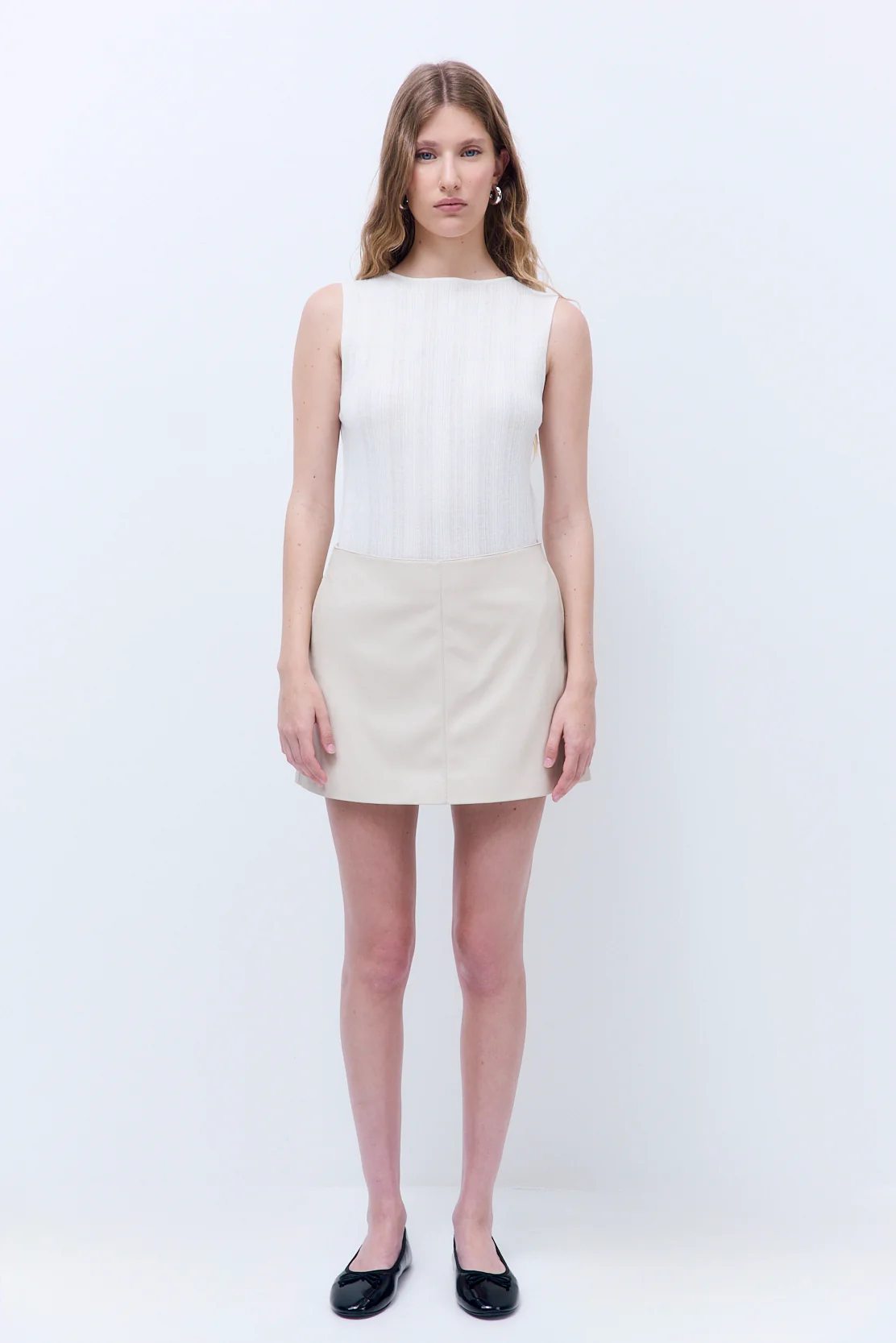 Vegan Leather A Line Skirt