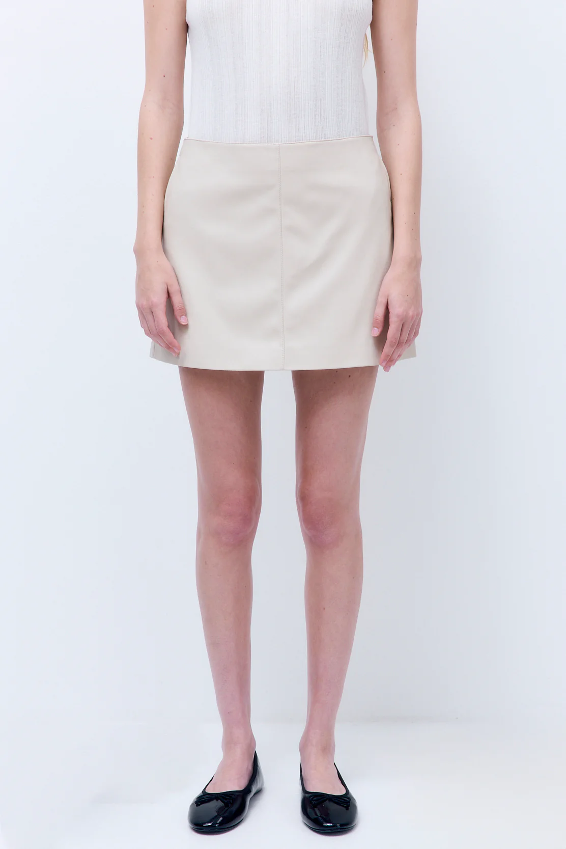 Vegan Leather A Line Skirt - Image 2